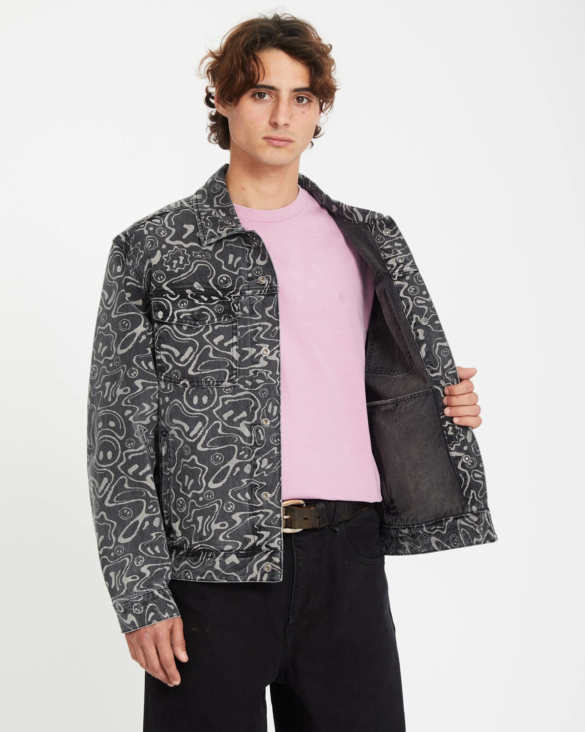 Filip Rygalski Denim Jacke - BLACK PRINT - Image 4