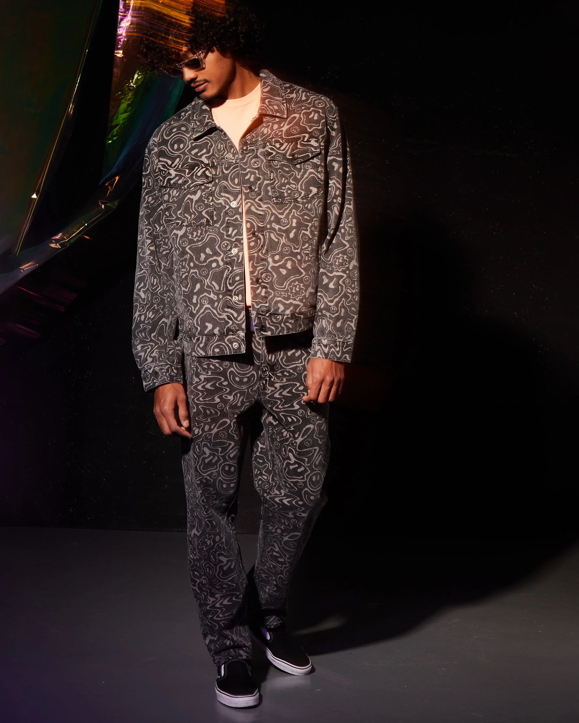 Filip Rygalski Denim Jacke - BLACK PRINT - Image 8