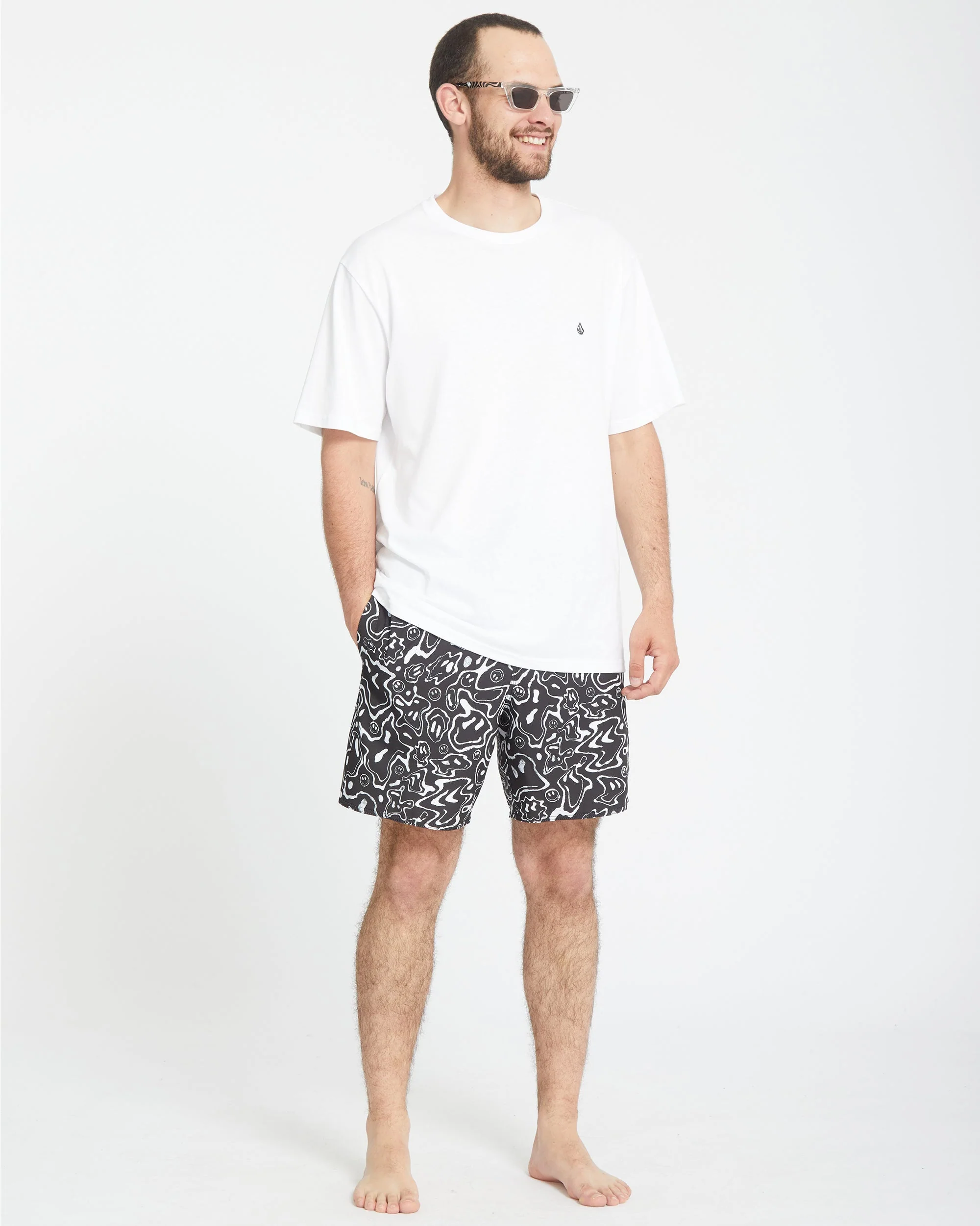 Filip Rygalski Smile Trunk 17" Boardshorts - BLACK - Image 6