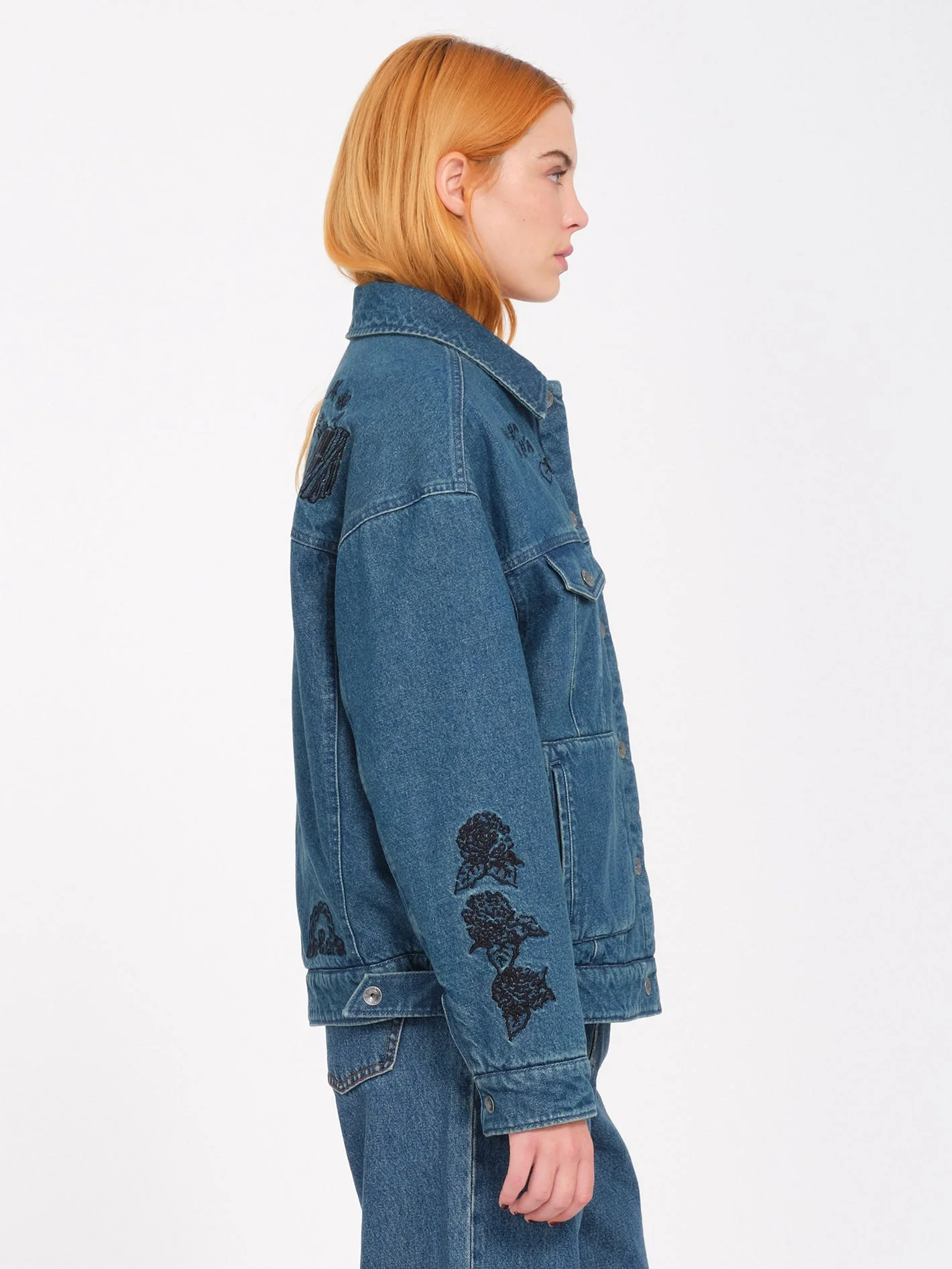 Keutchi Denim Jacke - Vintage Marbled Indigo - Image 7