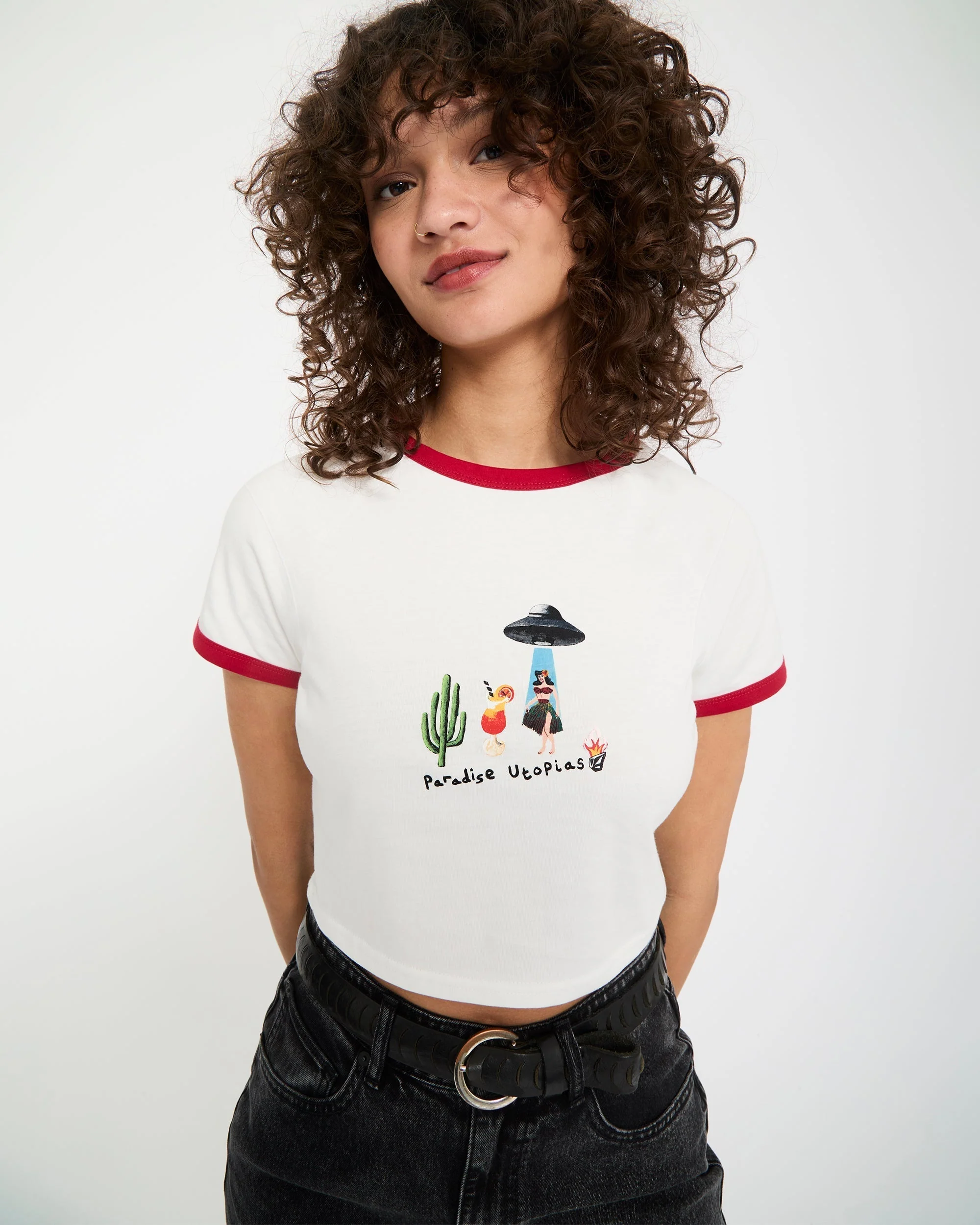 Mickey Mason Crop-Top - Off White - Image 11