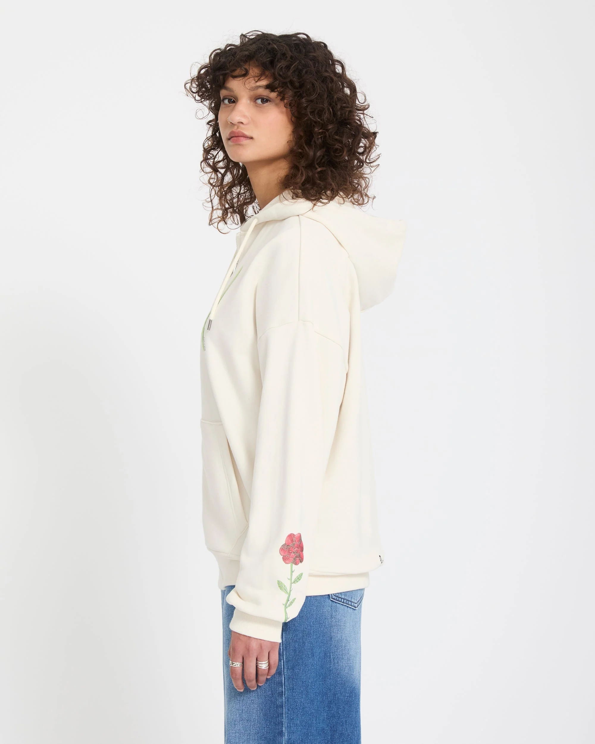 Mickey Mason Zip Up Hoodie - Off White - Image 7