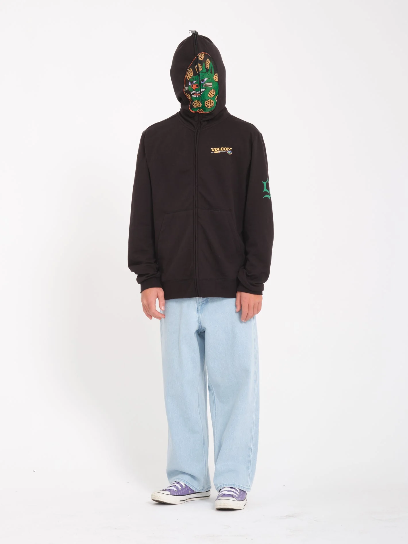 Nando Von Arb Full Zip Sweatshirt - BLACK - (KINDER) - Image 2