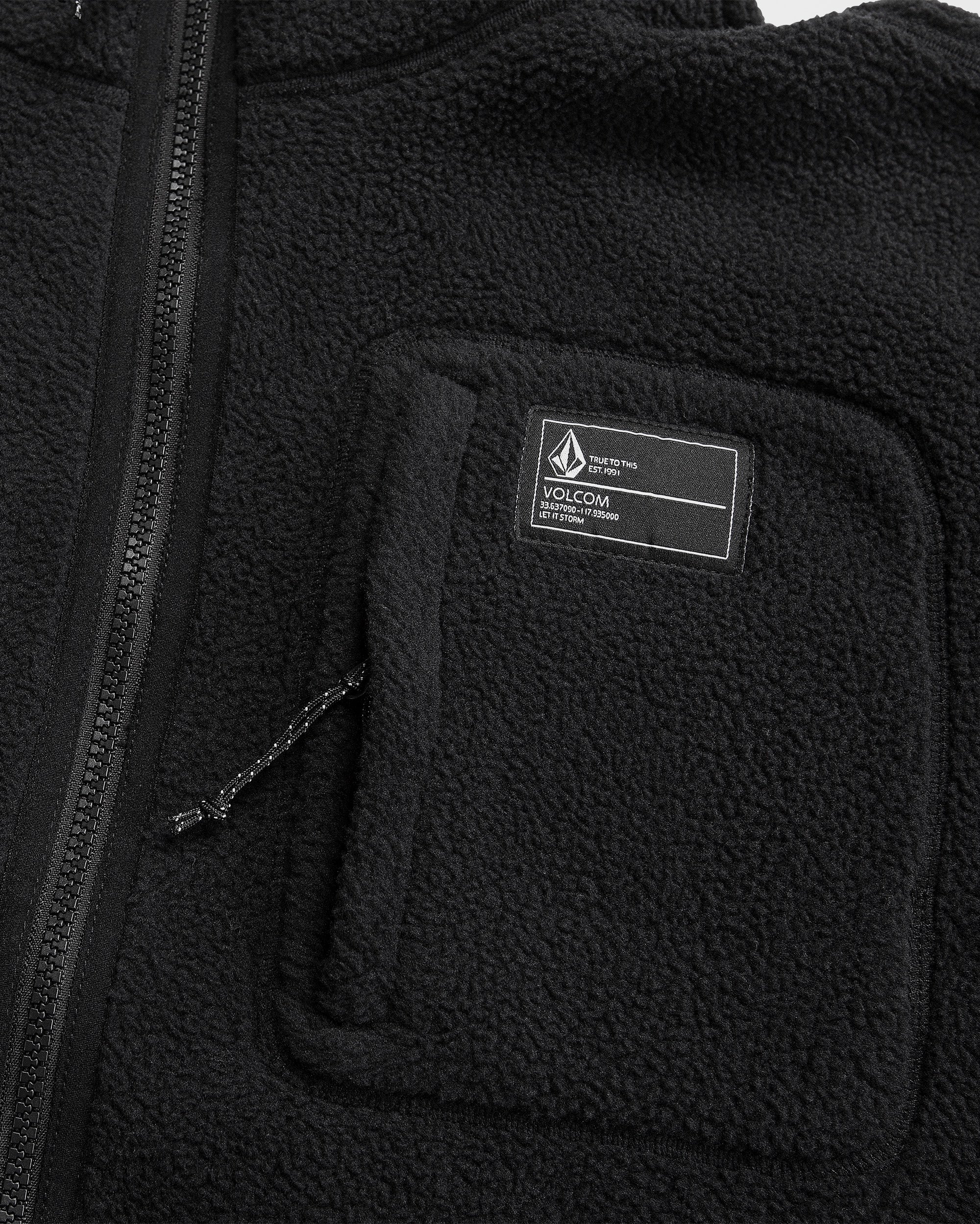 Fleecer Full Zip Jacke - Black - Image 3