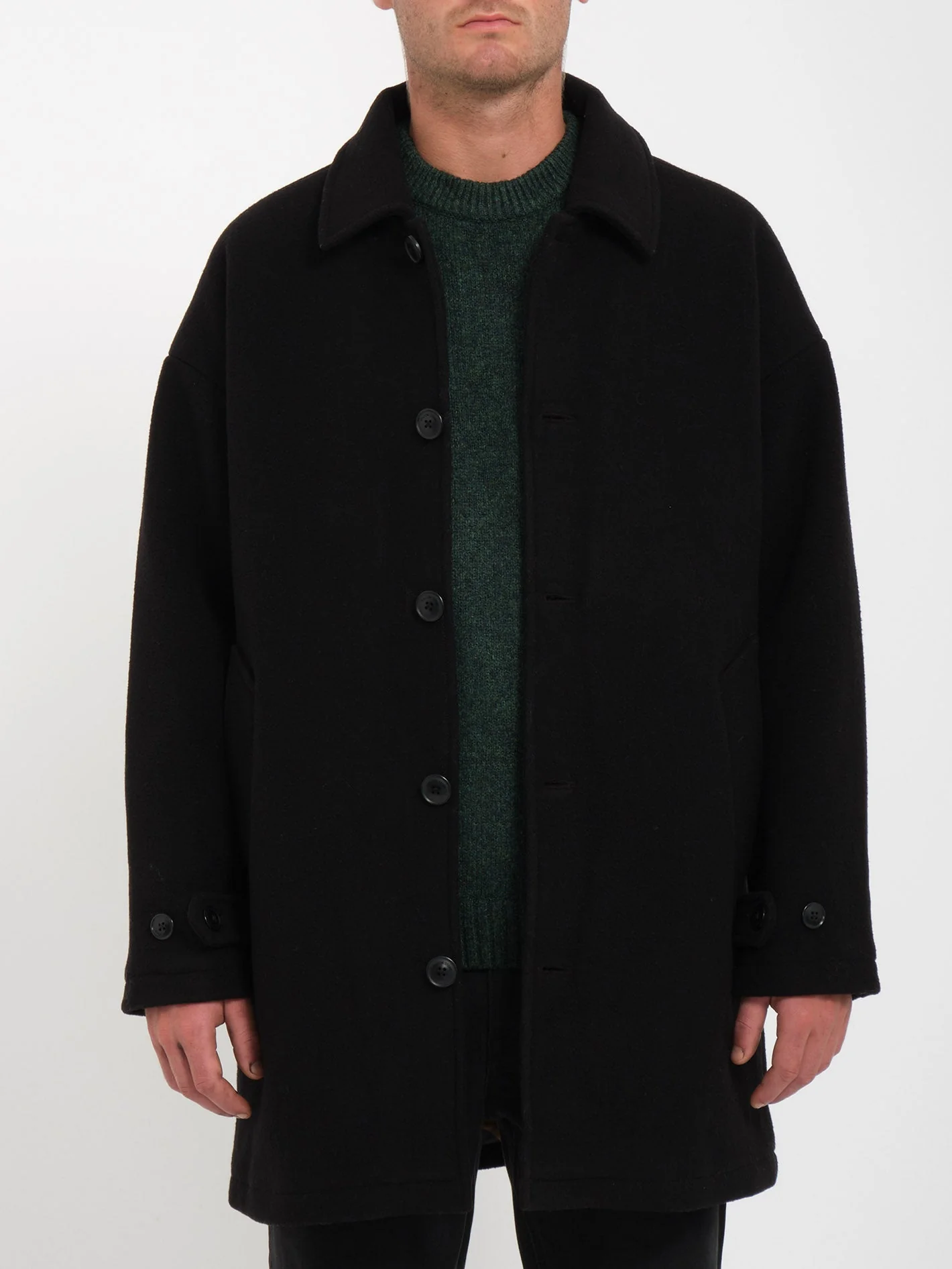 Floyder Peacoat Mantel - BLACK - Image 6