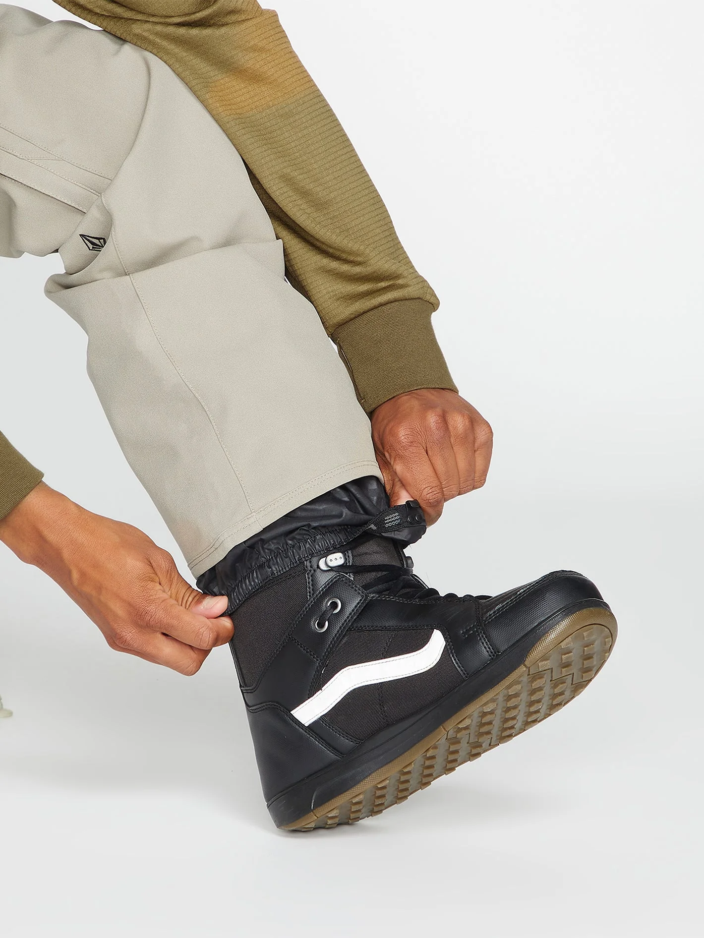 Freakin Snow Chino Trousers - Dark Khaki - Image 8