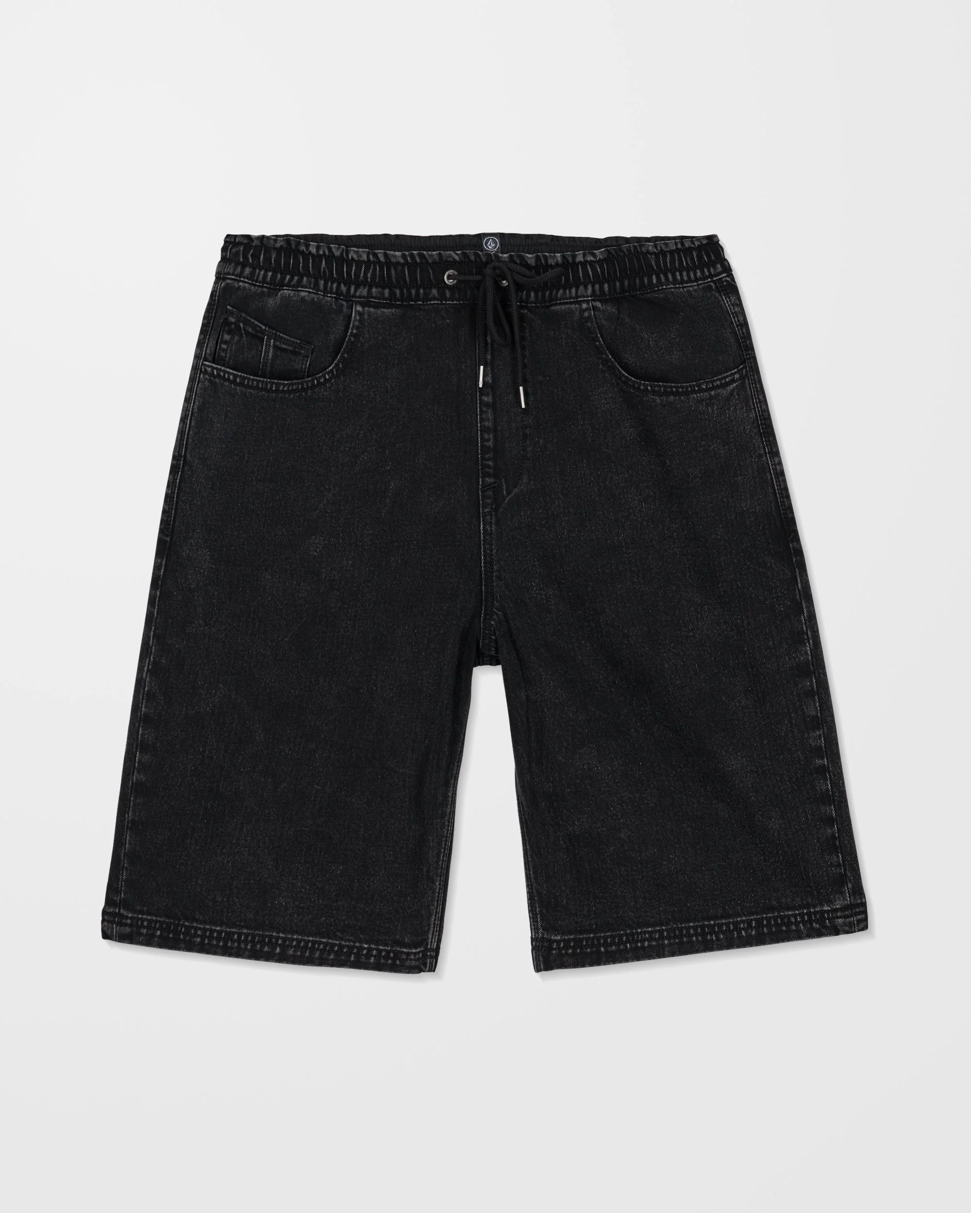 Freazy 22" Denim Elasticated Waist Shorts - Blackity Black - Image 9