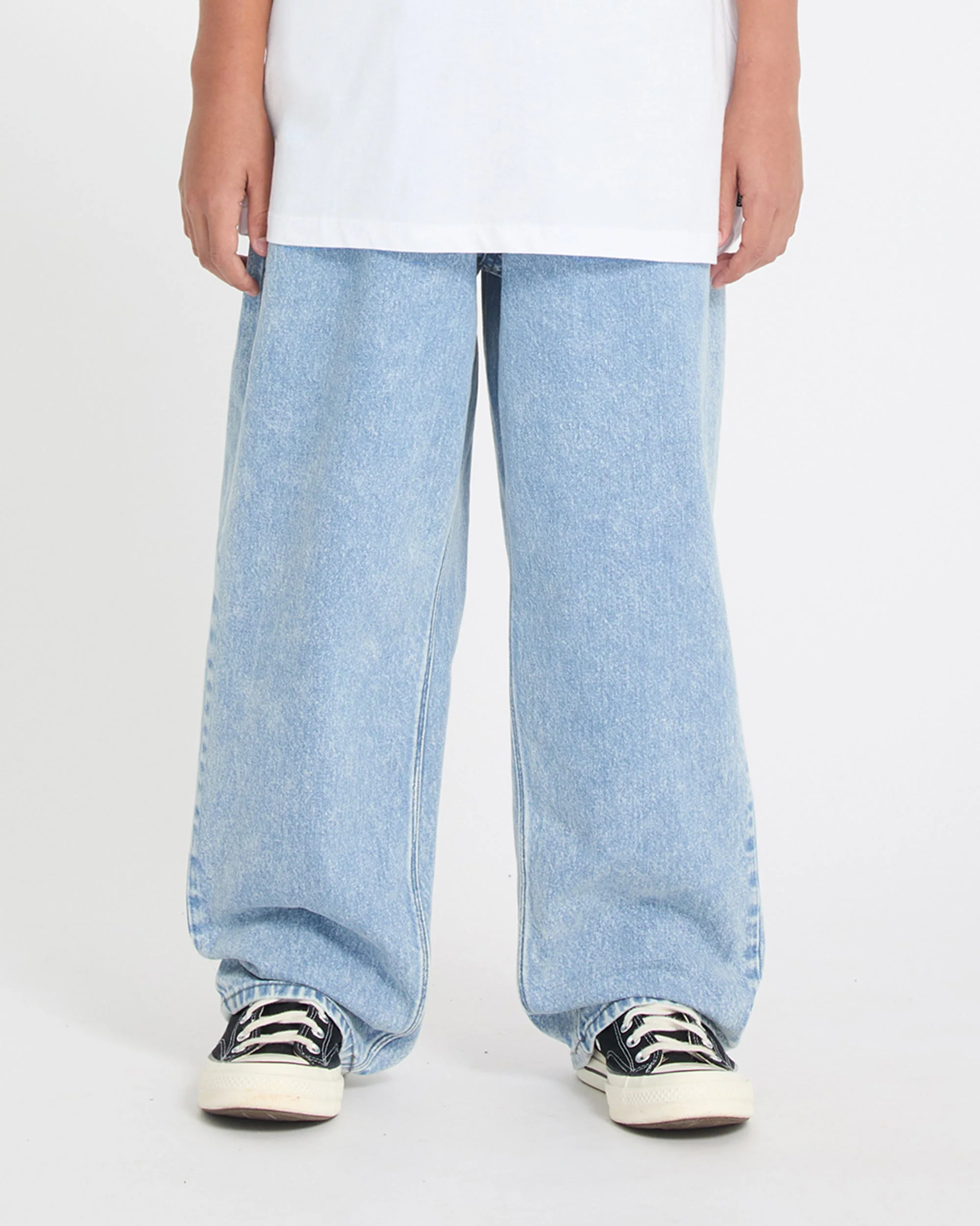Freazy Loose Elasticated Waist Jeans - Pale Aqua - (KINDER)