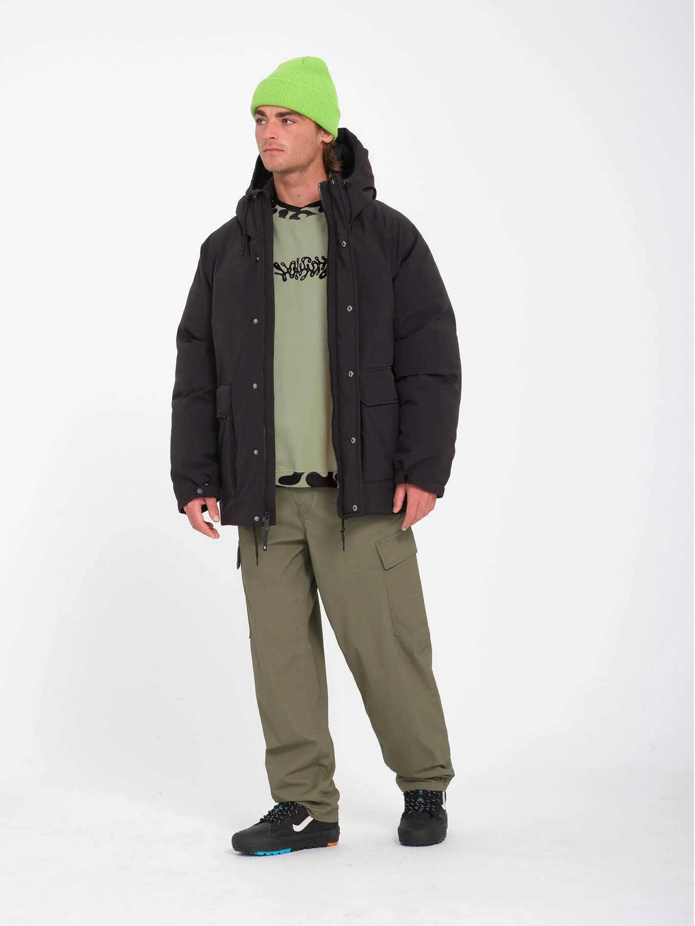 Full Stone Beanie - Electric Green - Image 4