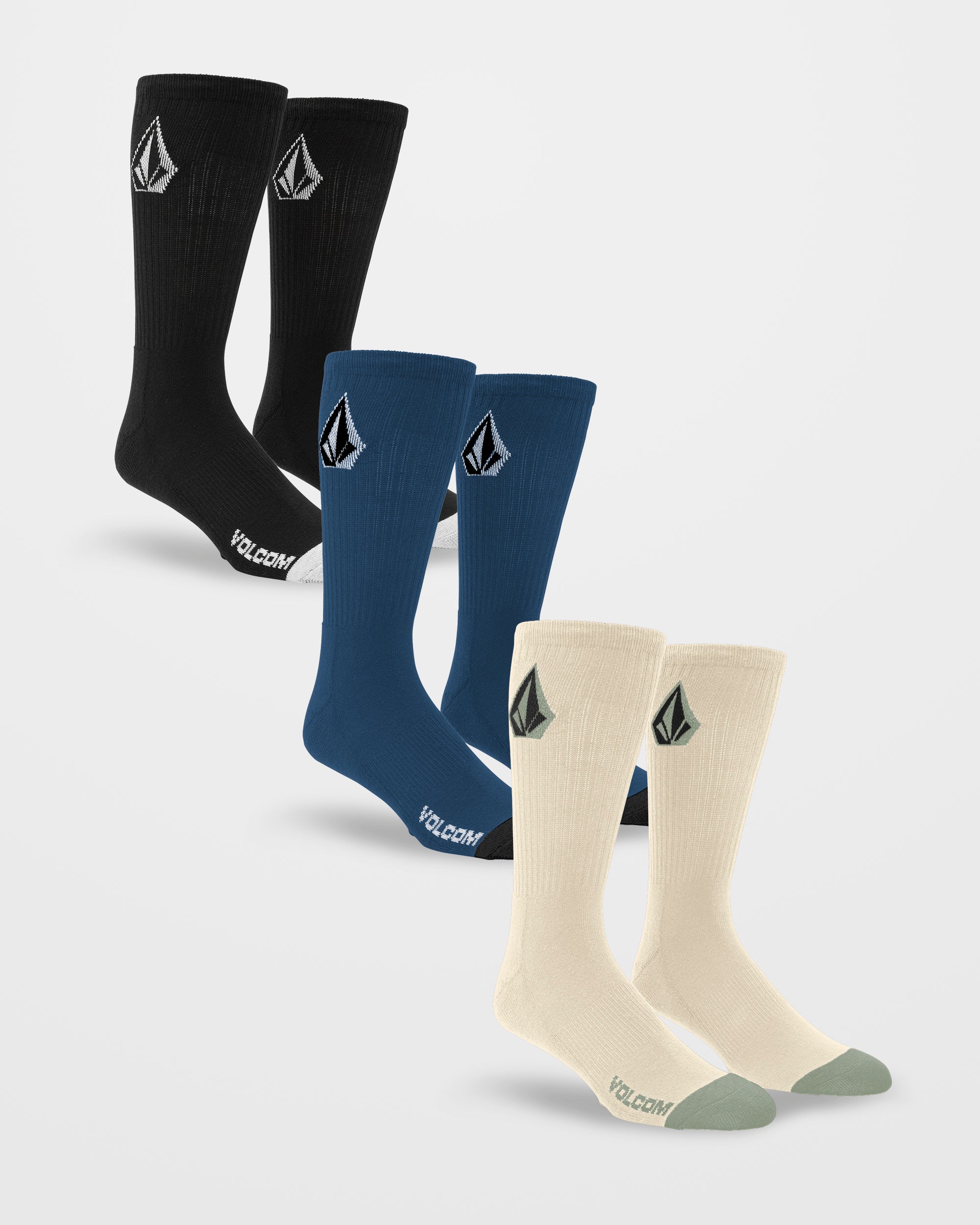Full Stone Mix Socken (3er Packung) - PALE KHAKI - Image 2