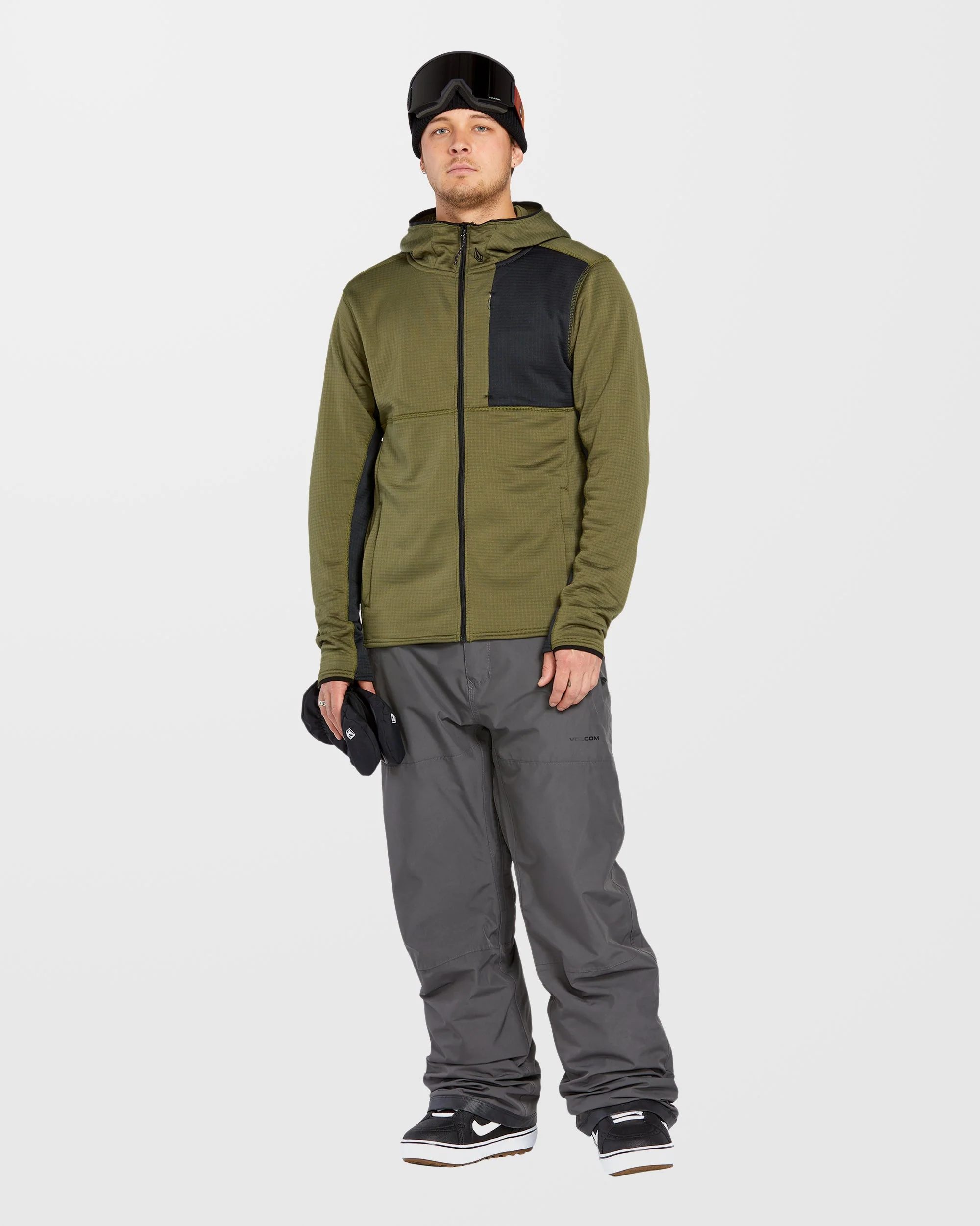 Gridlock Full Zip Kapuzenpullover - Ivy - Image 3