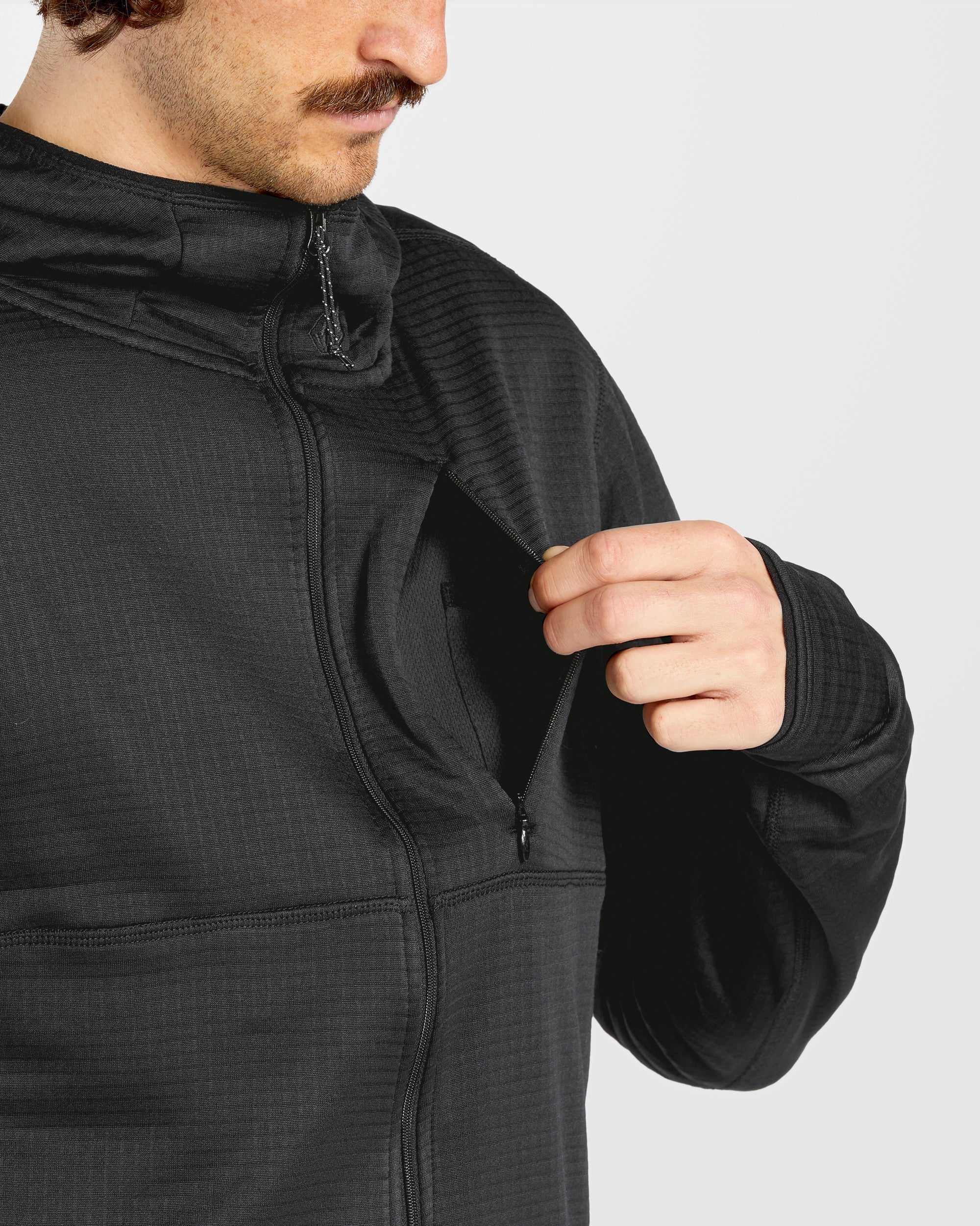 Gridlock Full Zip Kapuzenpullover - Black - Image 6