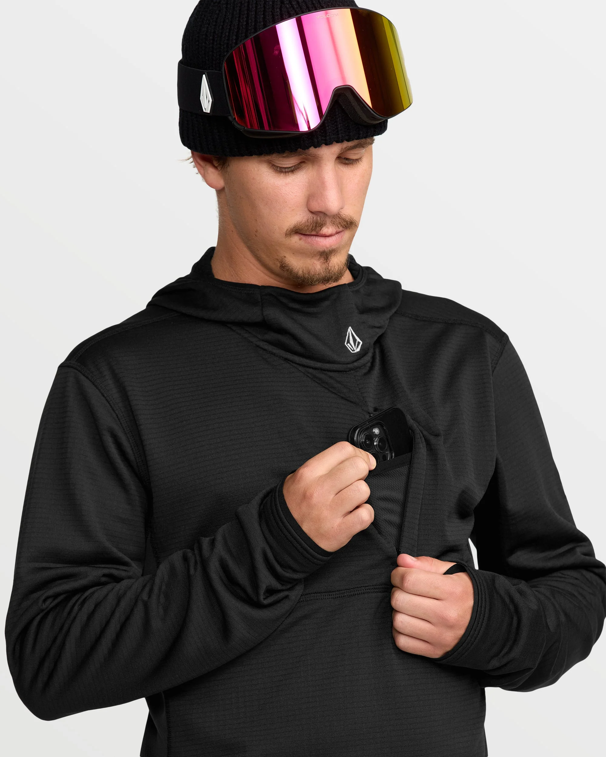 Gridlock Kapuzenpullover - Black - Image 5
