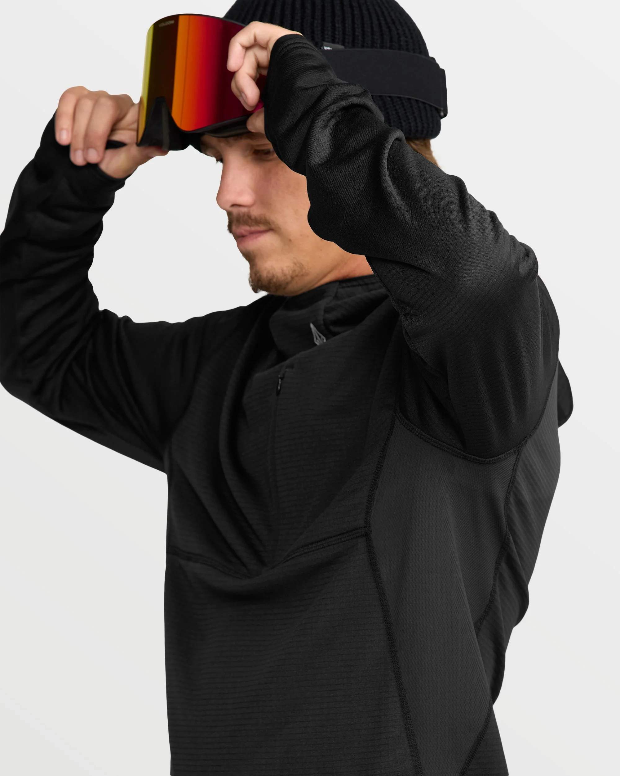 Gridlock Kapuzenpullover - Black - Image 7