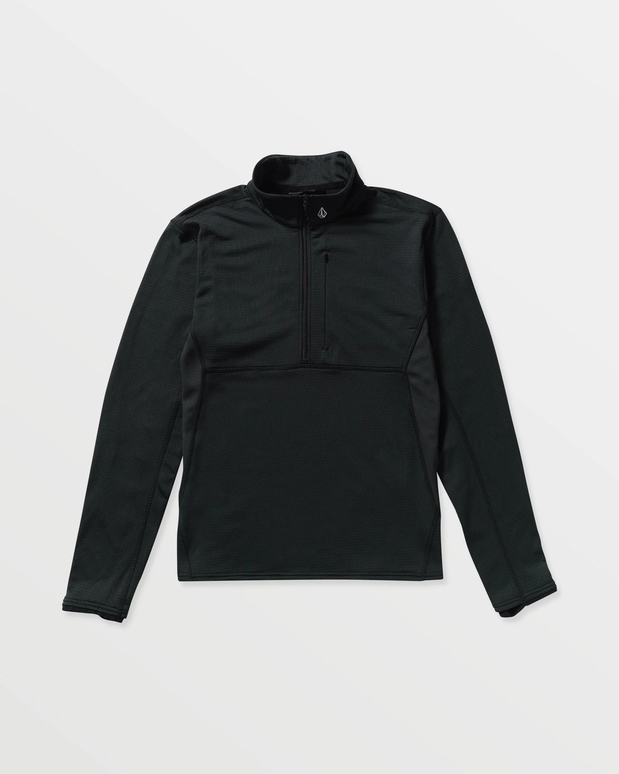 Gridlock Mock Neck Fleece Sweatshirt - Black - Image 9