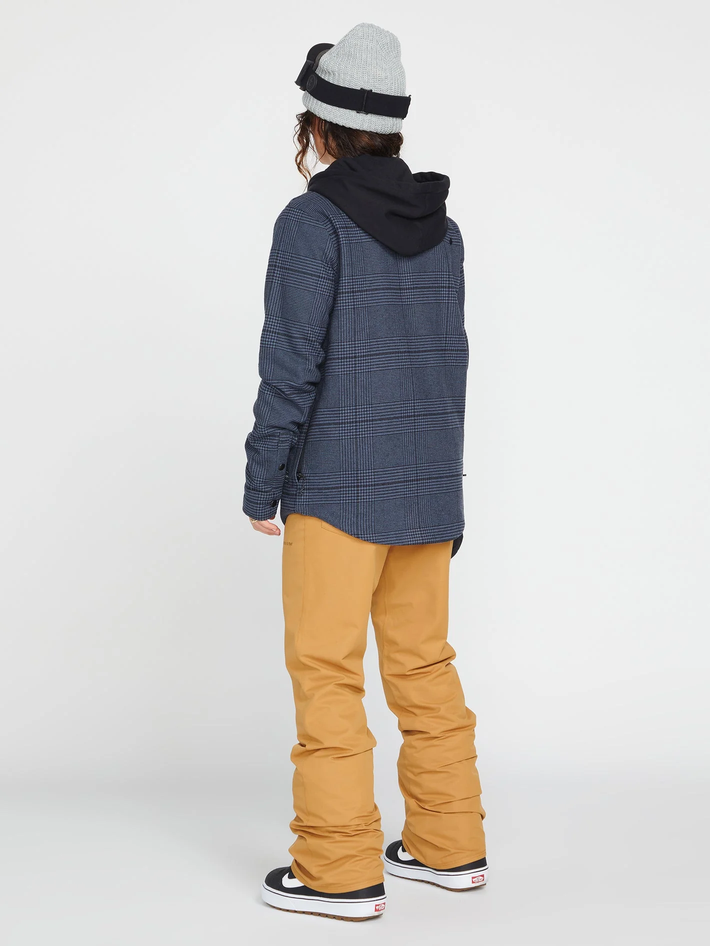 Hooded Flannel Jacket - Black - Image 2
