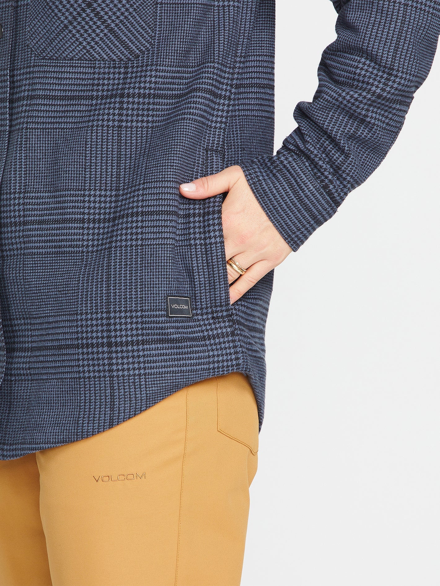 Hooded Flannel Jacket - Black - Image 3