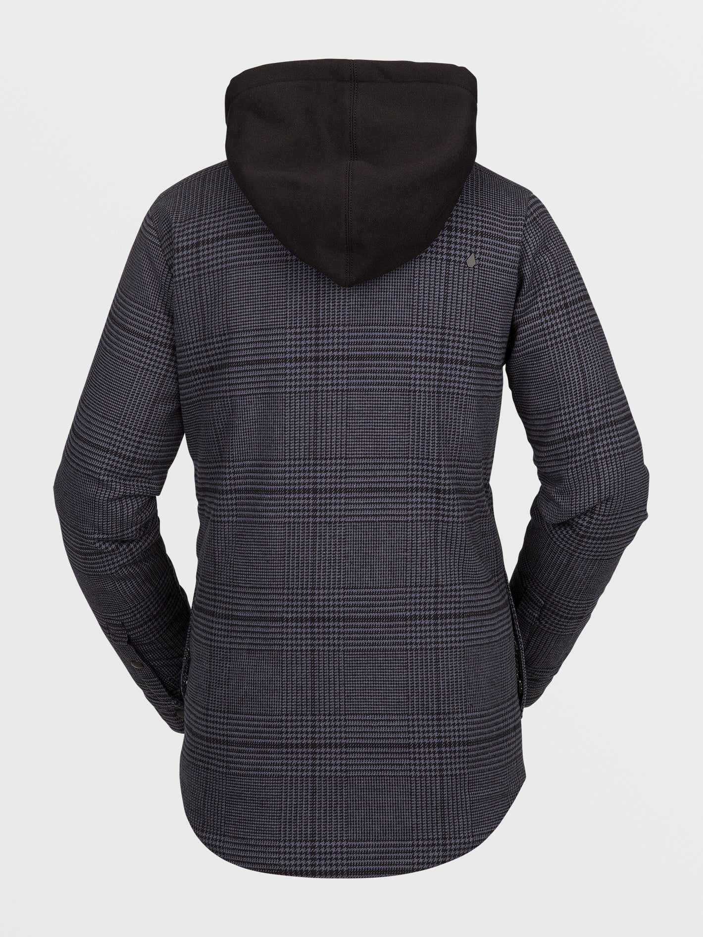 Hooded Flannel Jacket - Black - Image 6