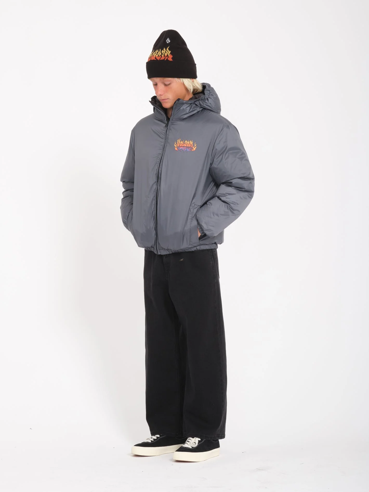 Iconic Jacke (wendbar) - BLACK - (KINDER) - Image 2