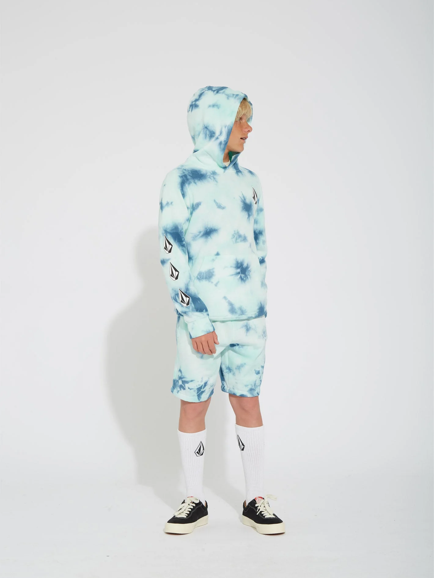 Iconic Stone Plus Fleece Shorts - TEMPLE TEAL - (KINDER) - Image 5