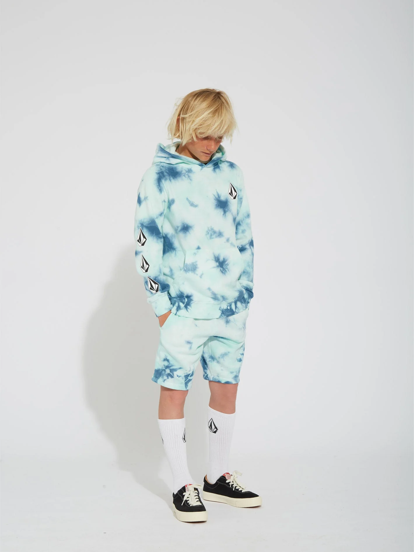 Iconic Stone Plus Fleece Shorts - TEMPLE TEAL - (KINDER) - Image 6