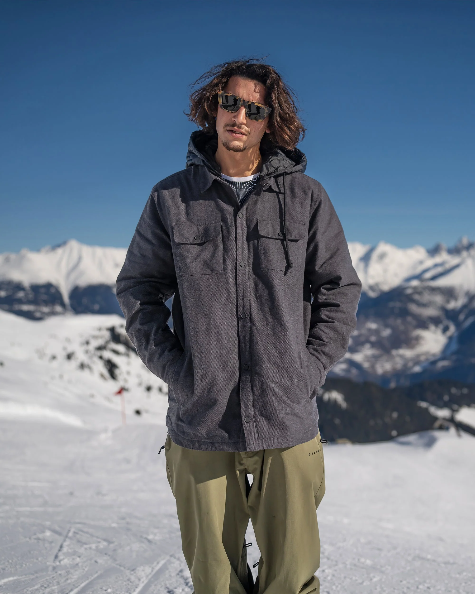 Insulated Riding Flannel Jacke - Heather Black - Image 2