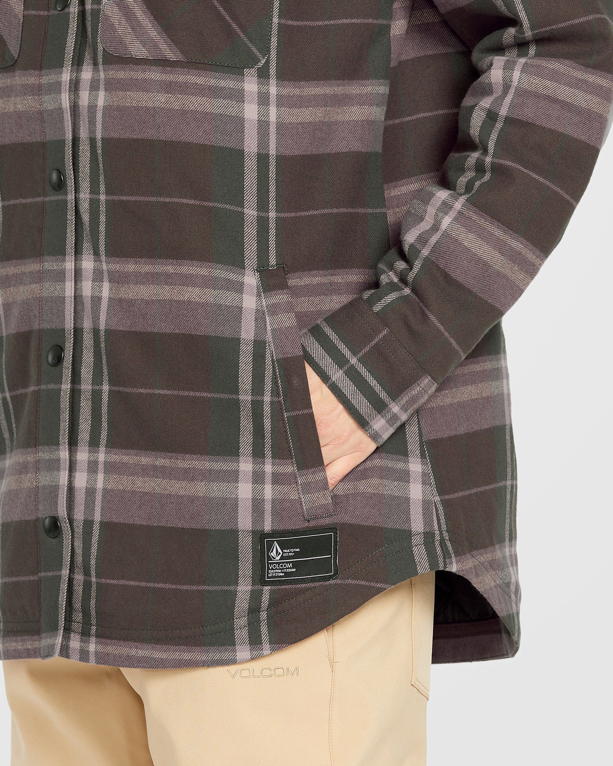 Insulated Riding Flannel Jacke - Dusty Lavender - Image 5
