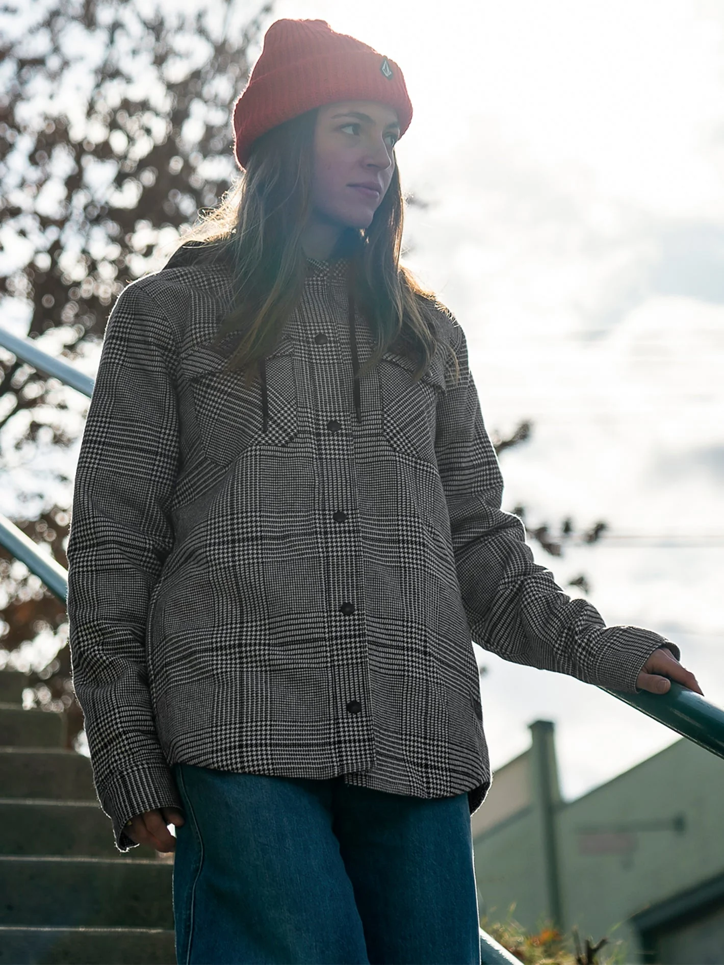 Insulated Flannel Jacke - MOONBEAM - Image 3