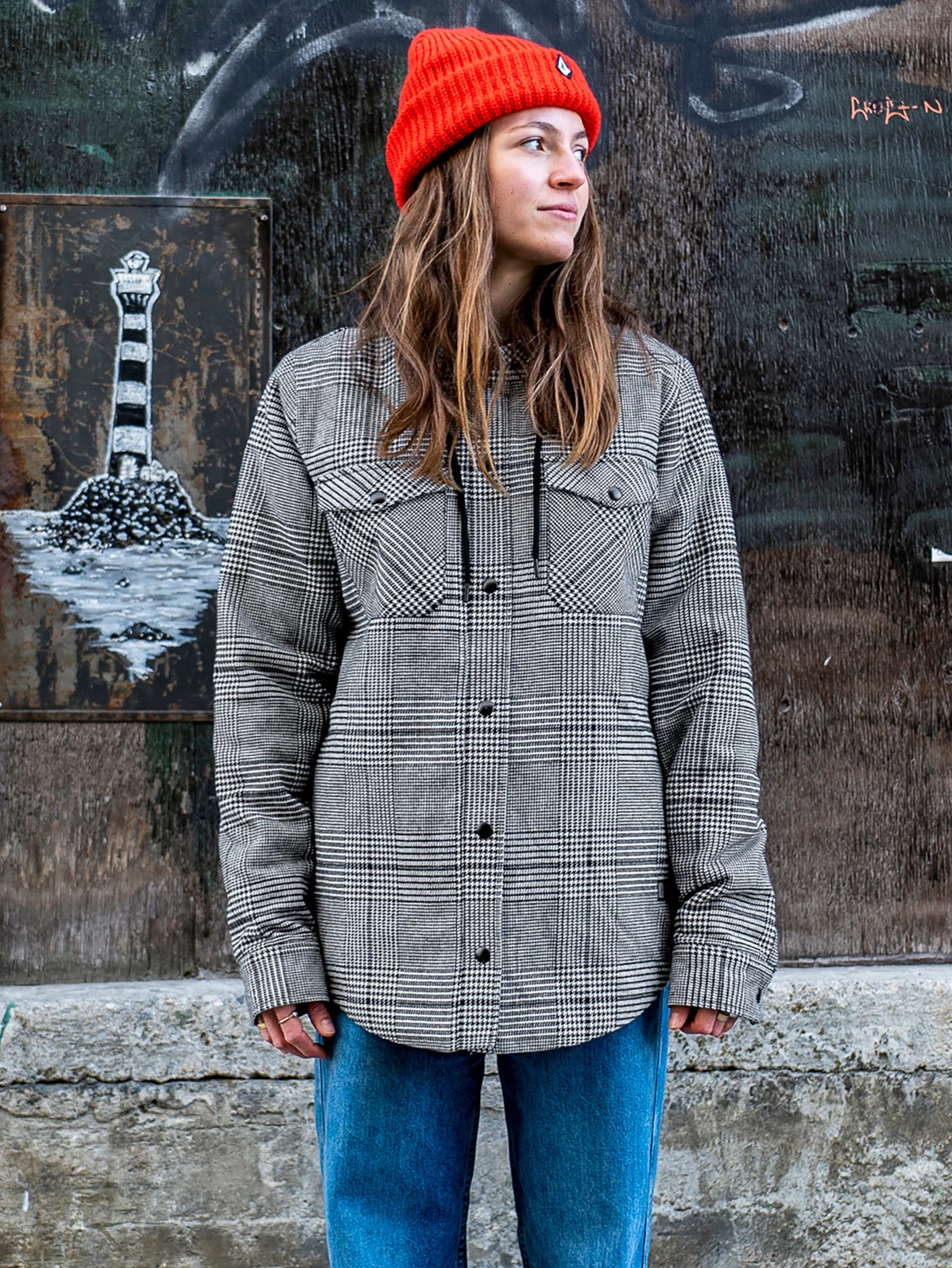 Insulated Flannel Jacke - MOONBEAM - Image 6