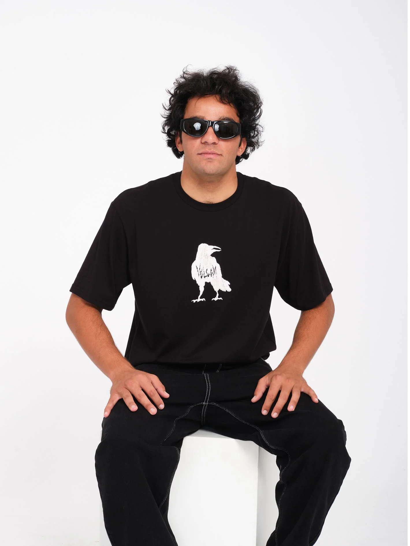 Issam Crow T-Shirt - Black - Image 2