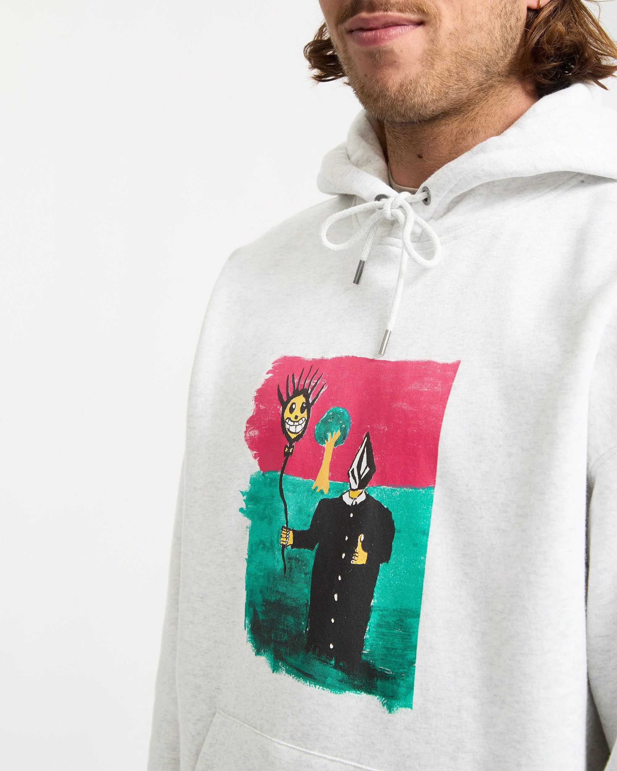 Issam Hoodie - Bone Heather - Image 5