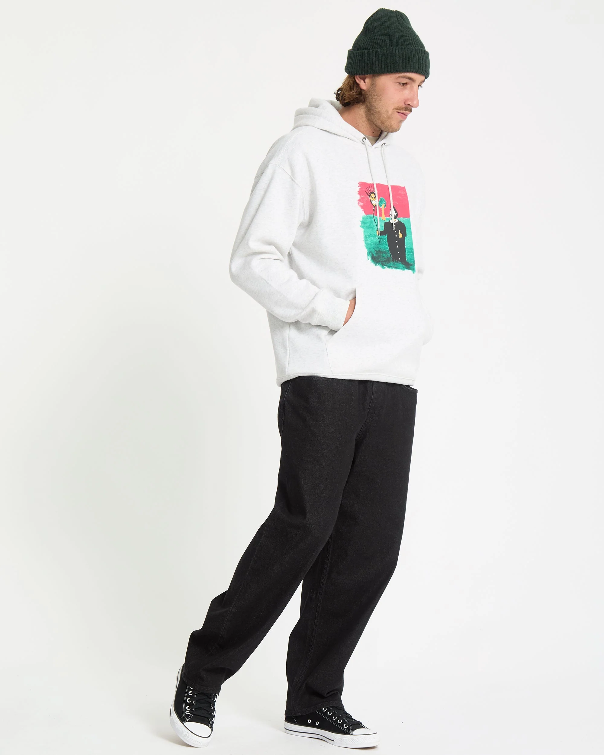 Issam Hoodie - Bone Heather - Image 9