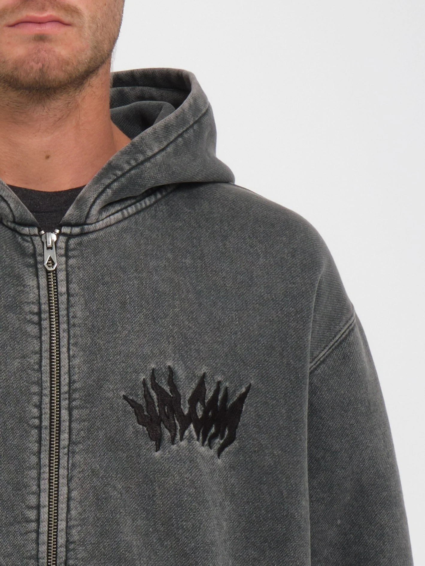Issanka Zip Kapuzenpullover - BLACK - Image 3