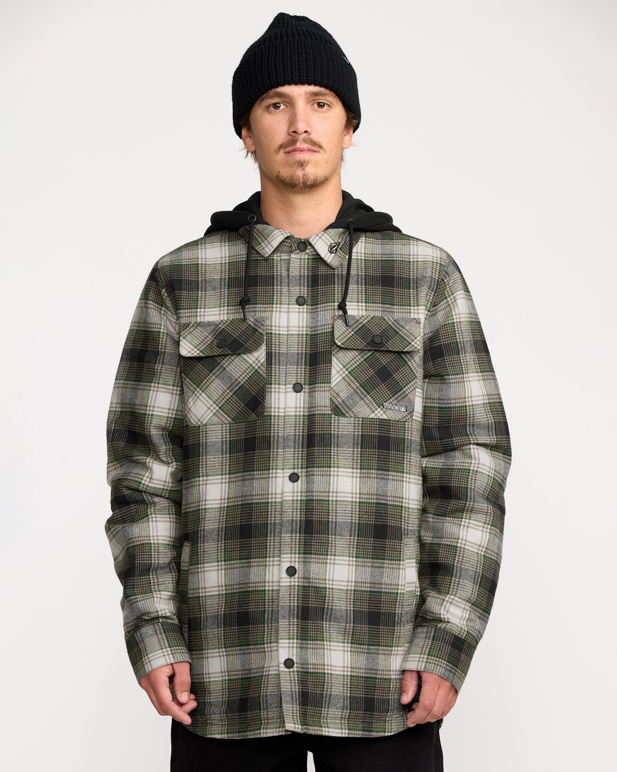 Kenson Insulated Flannel Jacke - Black Green