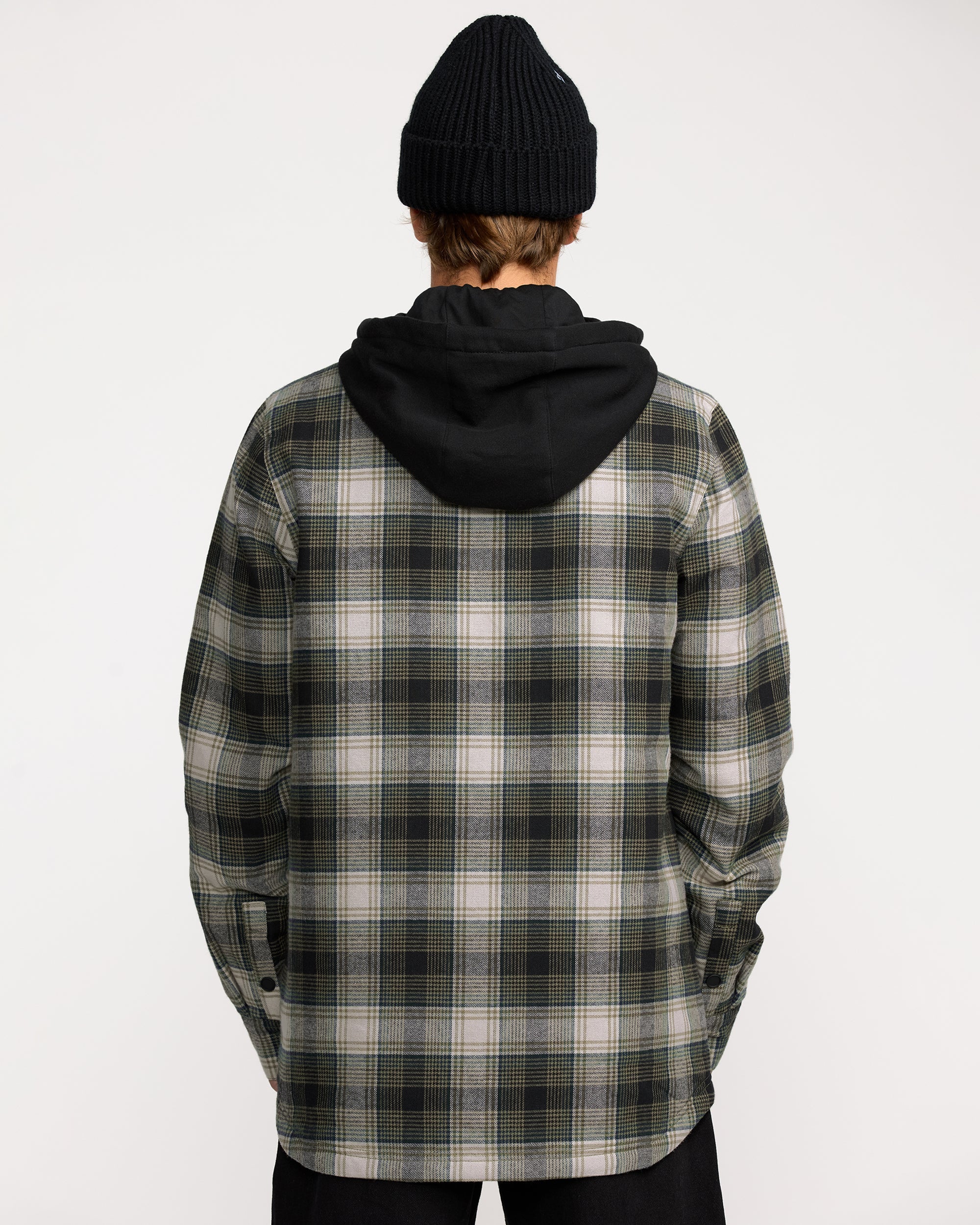 Kenson Insulated Flannel Jacke - Black Green - Image 2