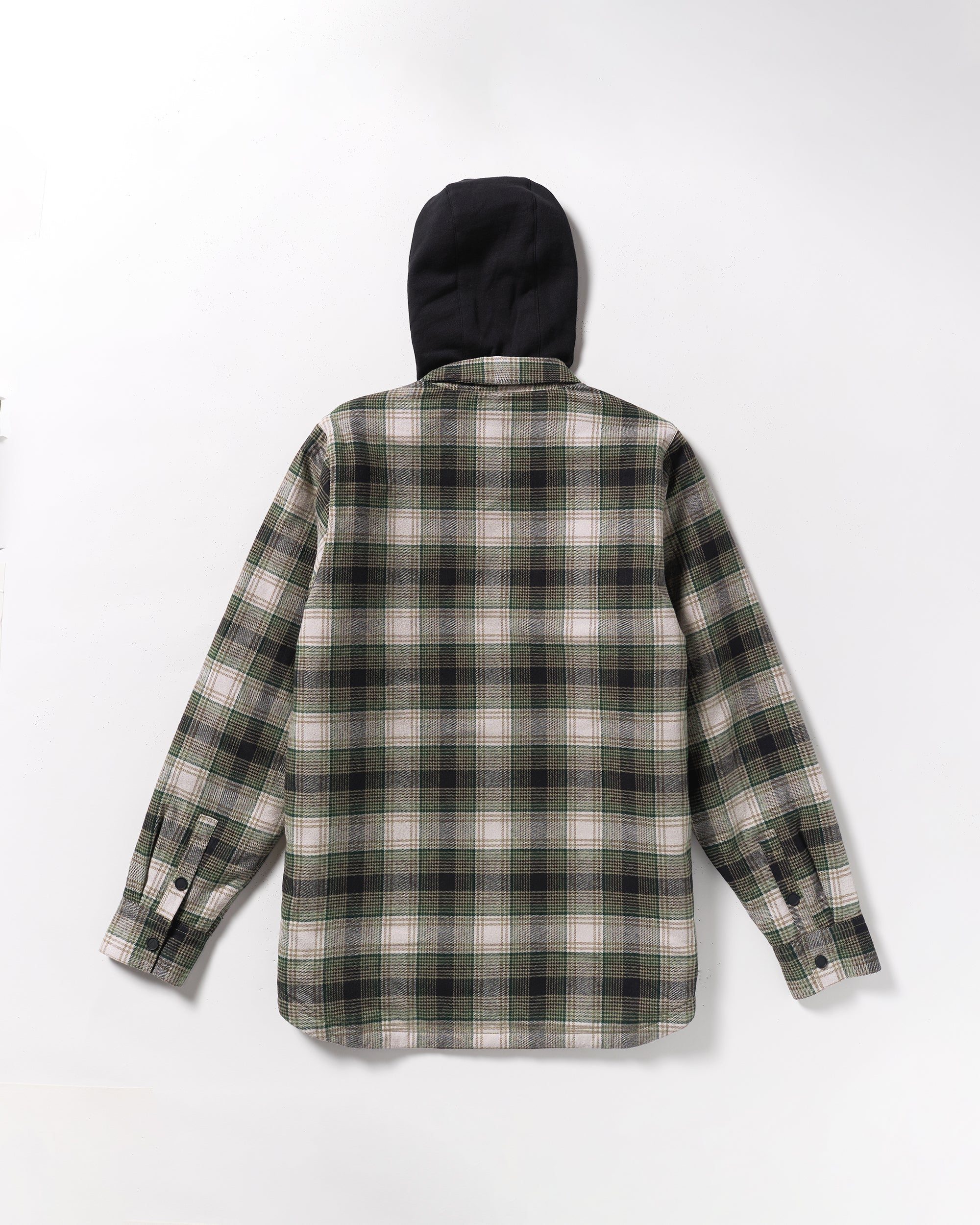 Kenson Insulated Flannel Jacke - Black Green - Image 9