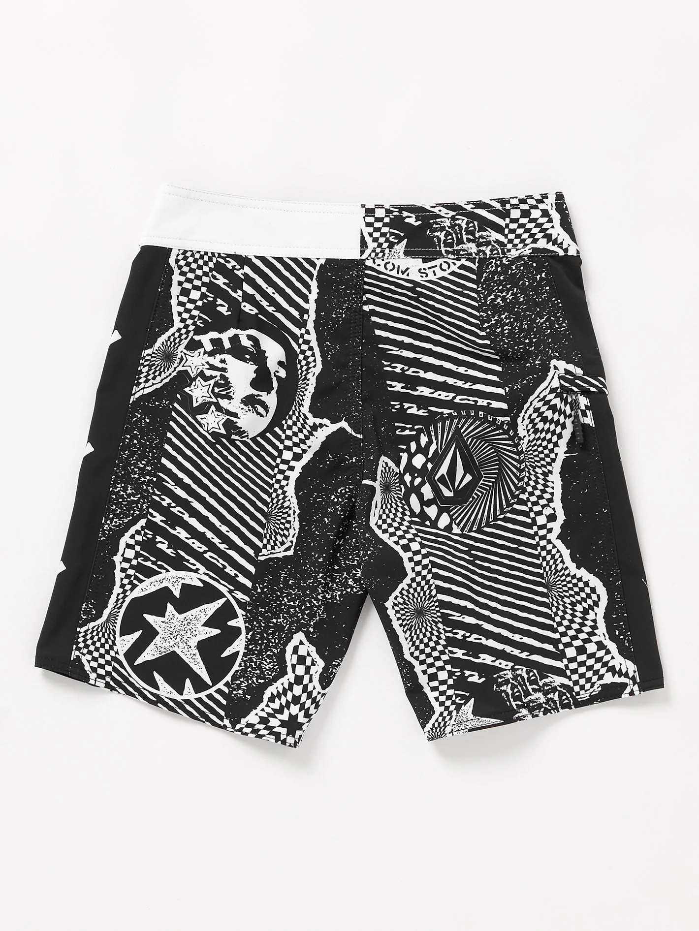 Lido Iconic Mod Boardshort - BLACK WHITE  - (KINDER) - Image 2