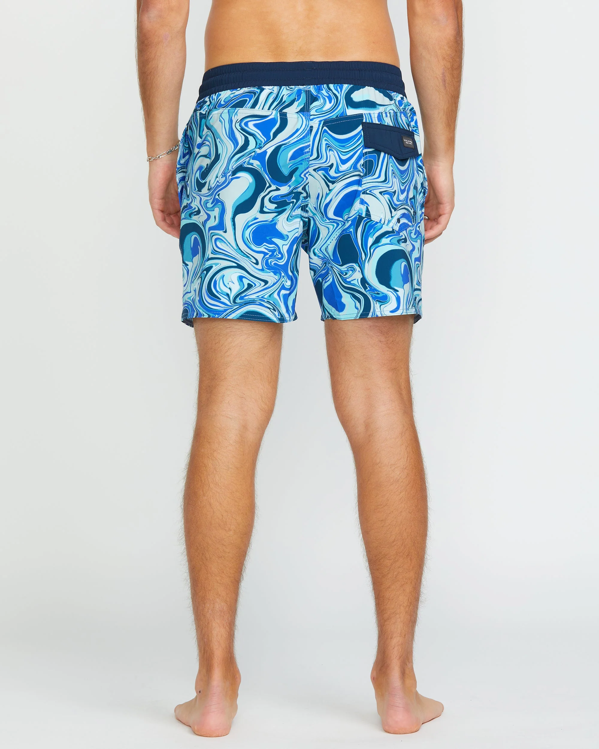 Lido Print Trunk 16" Boardshorts - NAVY - Image 2