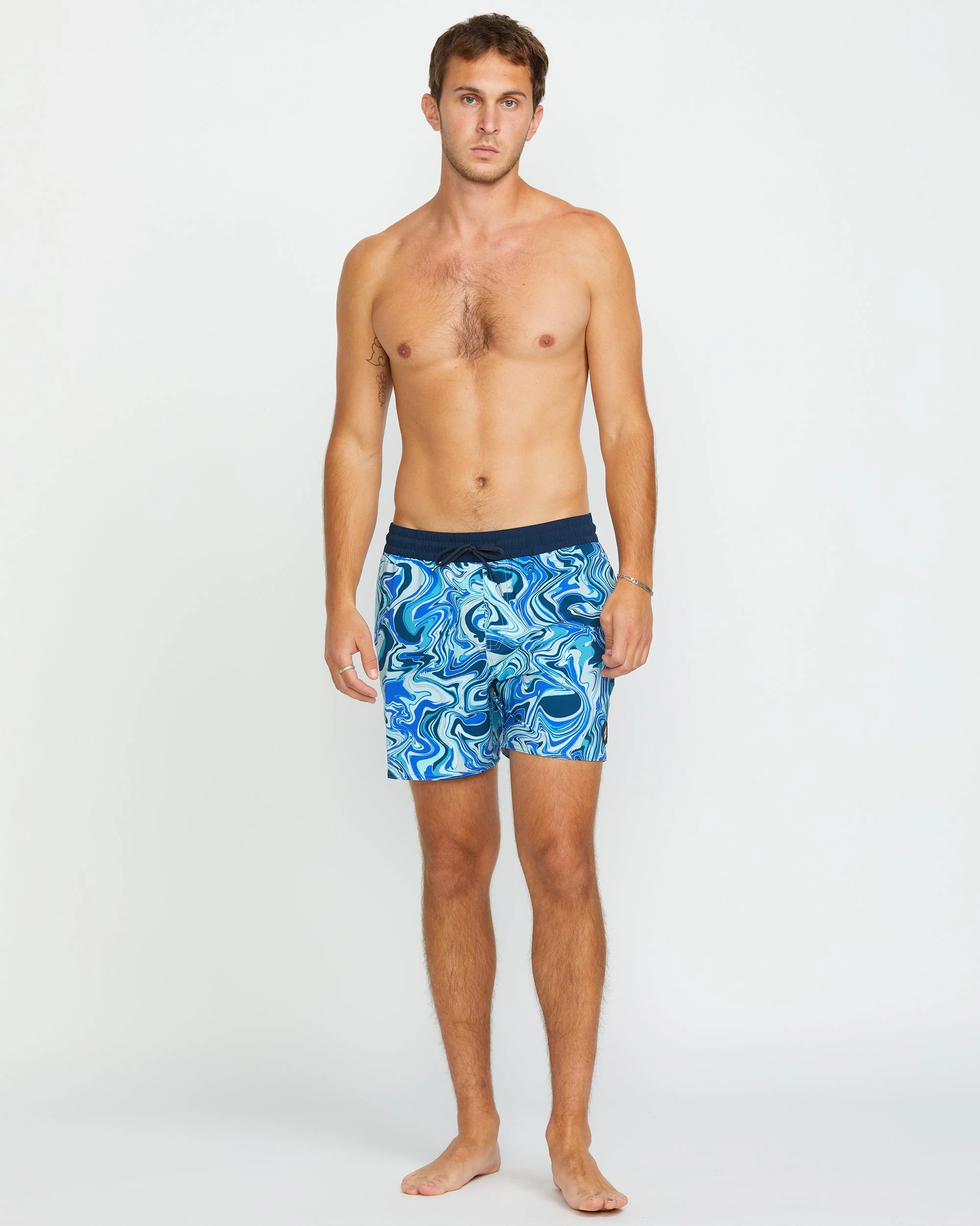 Lido Print Trunk 16" Boardshorts - NAVY - Image 6