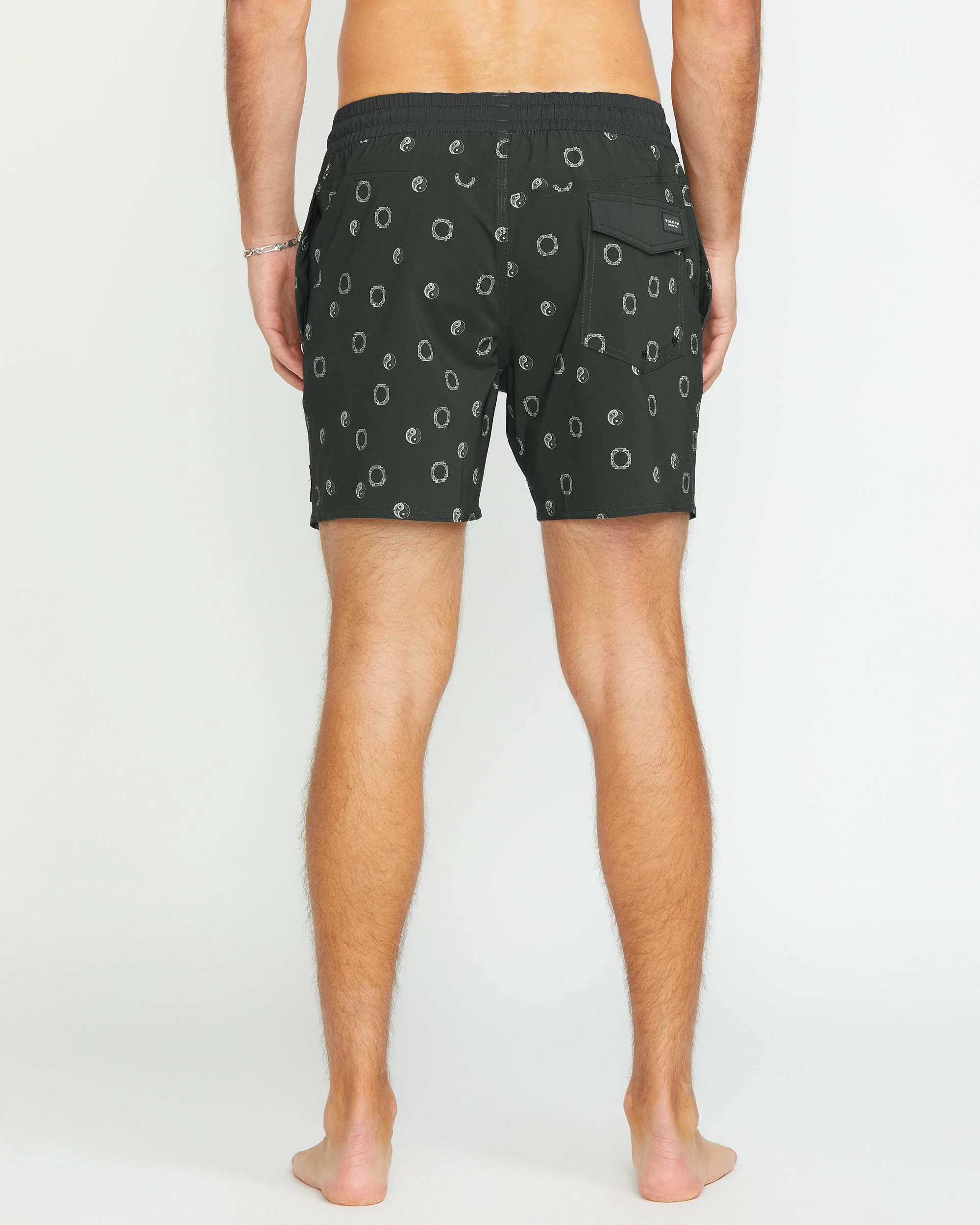 Lido Print Trunk 16" Boardshorts - STEALTH - Image 2