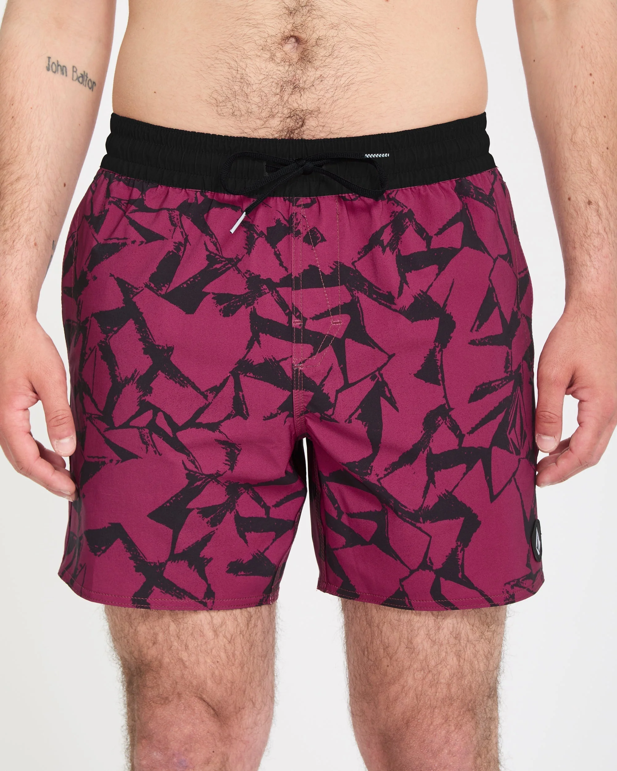 Lido Print Trunk 16" Boardshorts - Sangria - Image 3