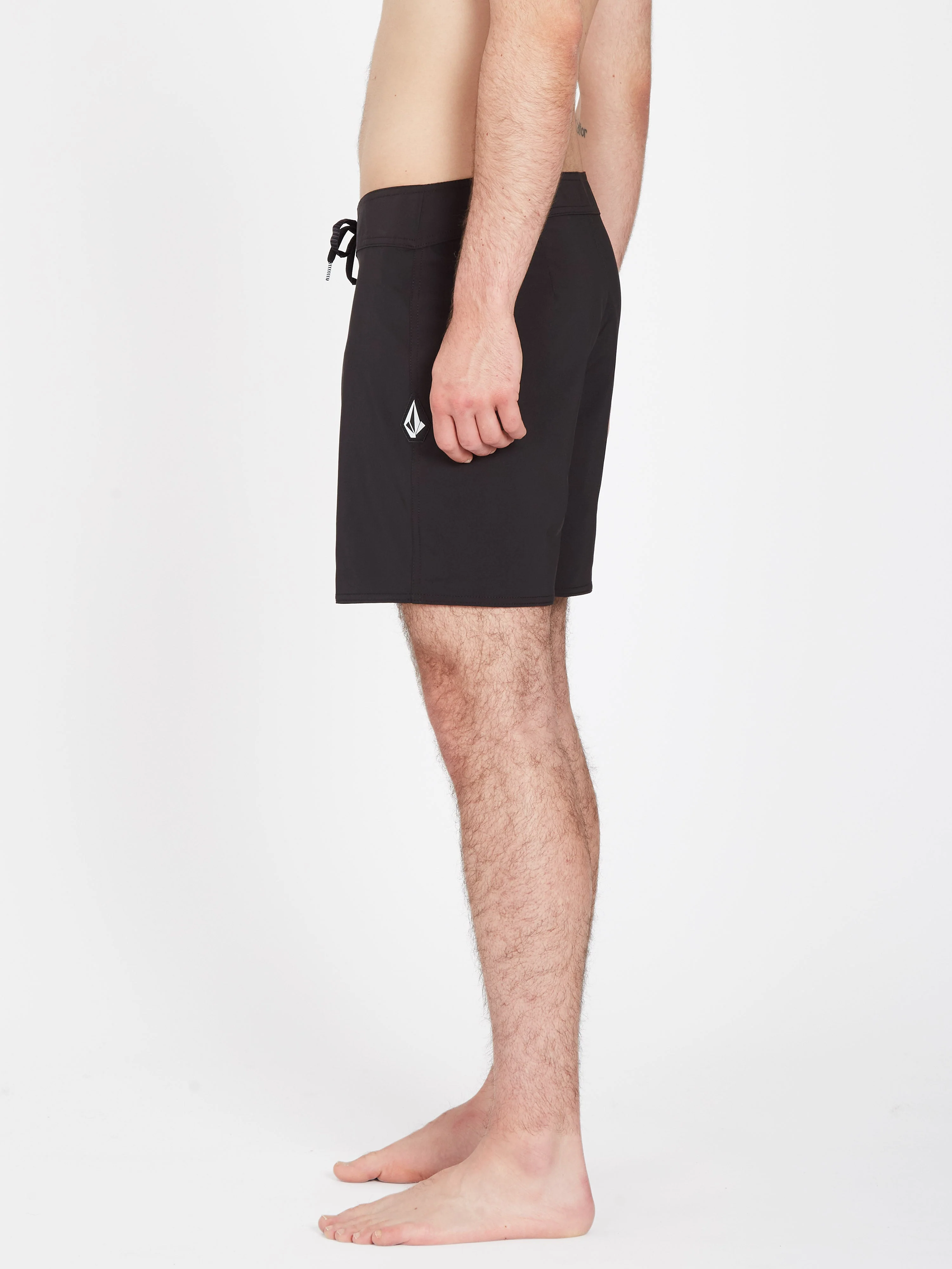 Lido Solid Mod 16" Boardshort - BLACK - Image 3