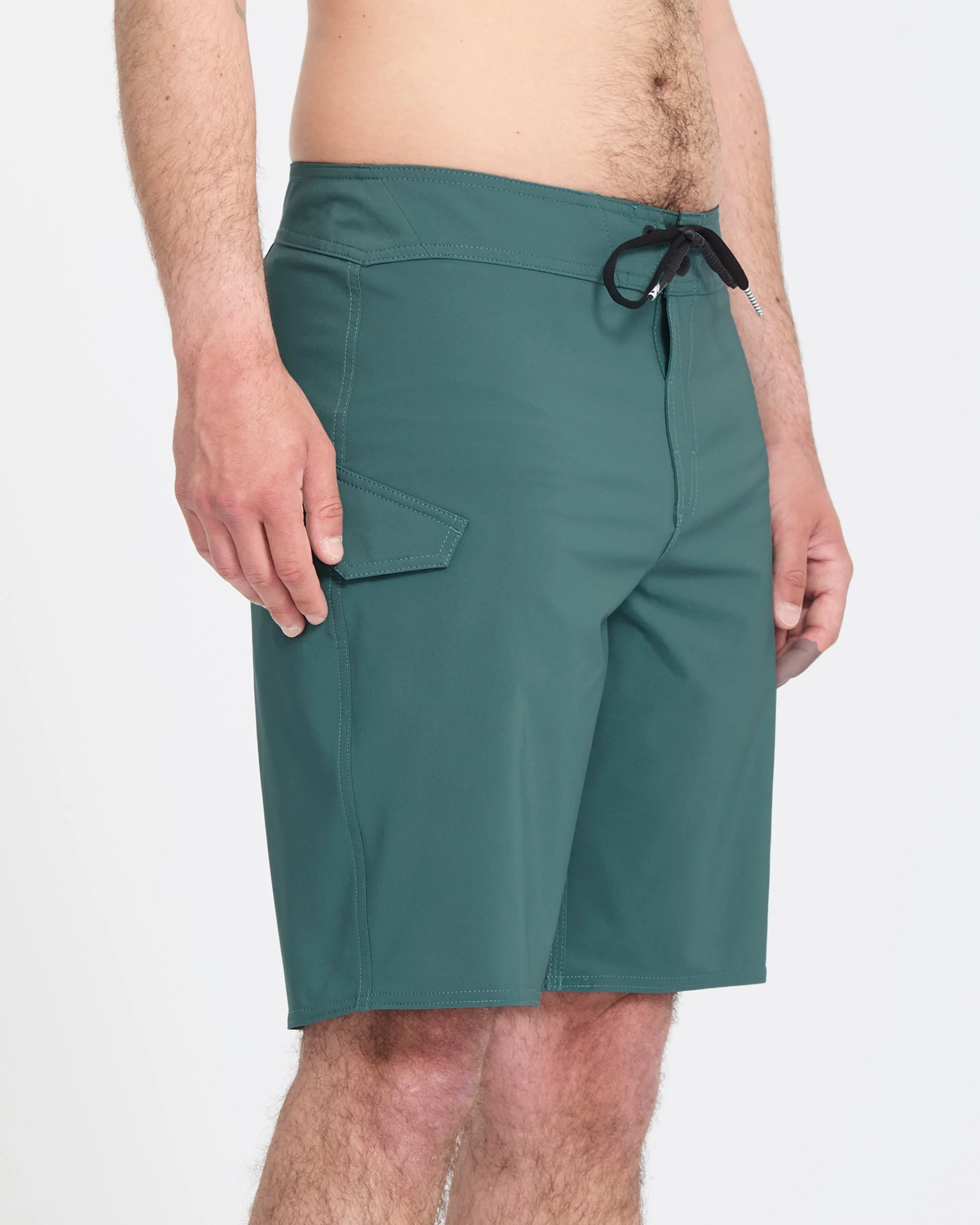 Lido Solid Mod 20" Boardshorts - Rifle Green - Image 3