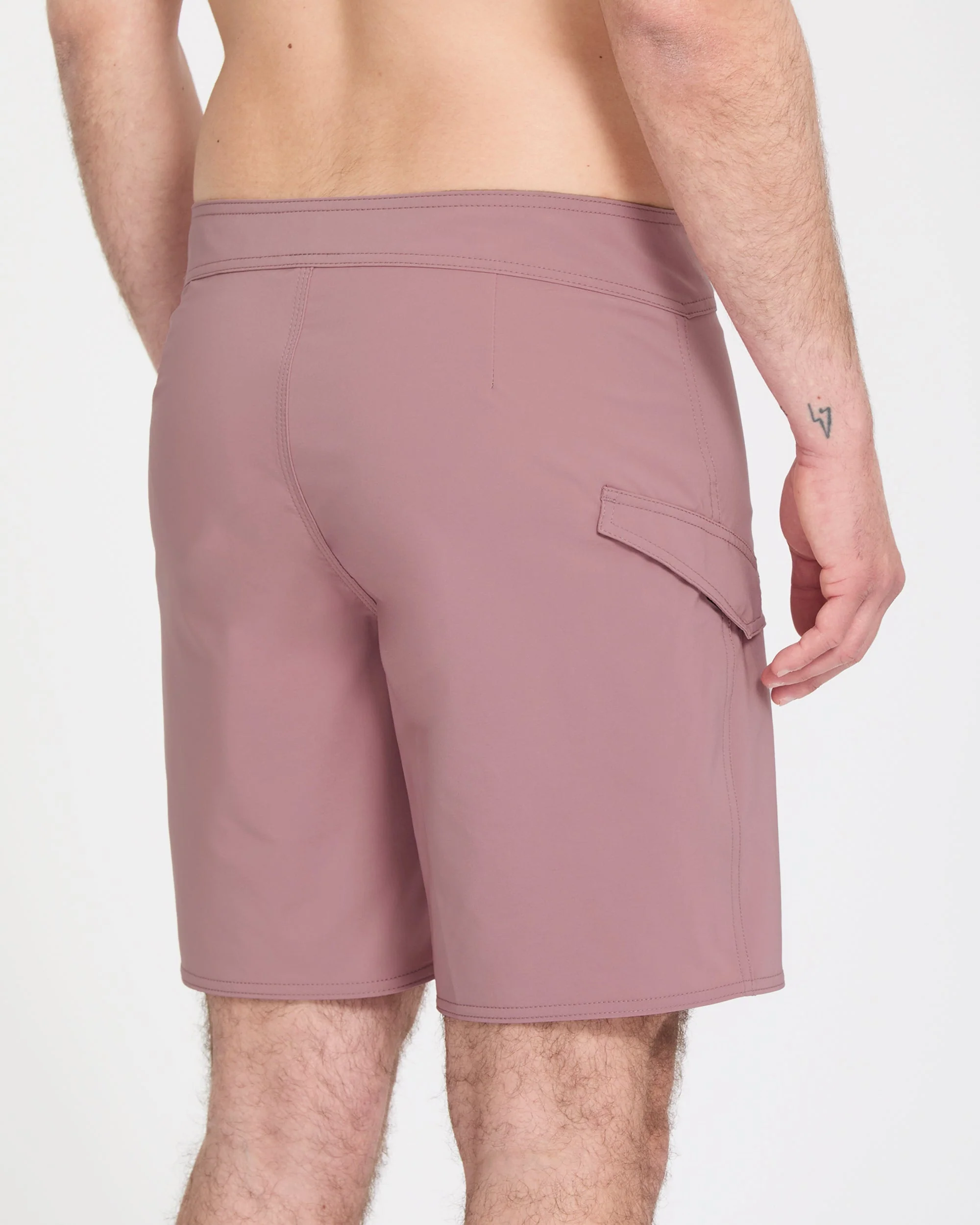 Lido Solid Mod 18" Boardshorts - Stone Rose - Image 3