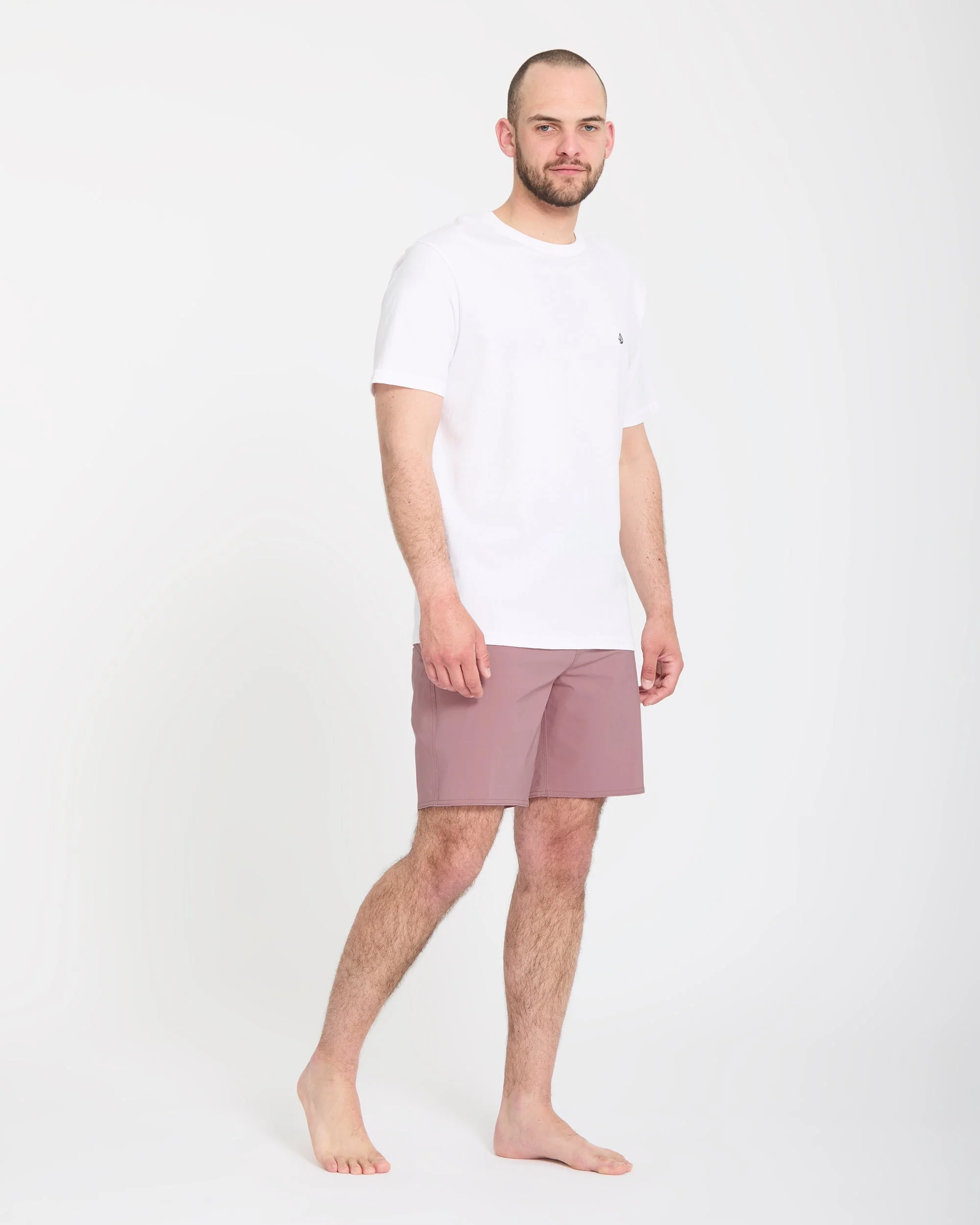 Lido Solid Mod 18" Boardshorts - Stone Rose - Image 7