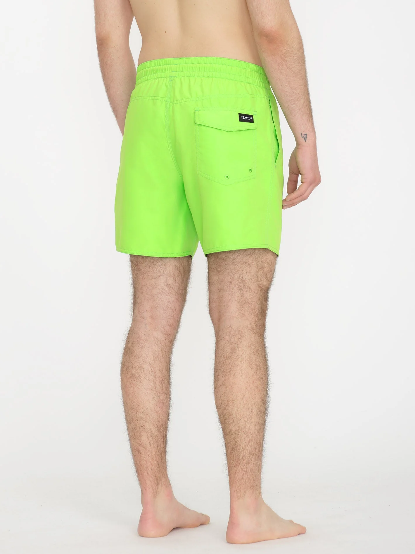 Lido Solid Trunk 16" Boardshort - ELECTRIC GREEN - Image 2