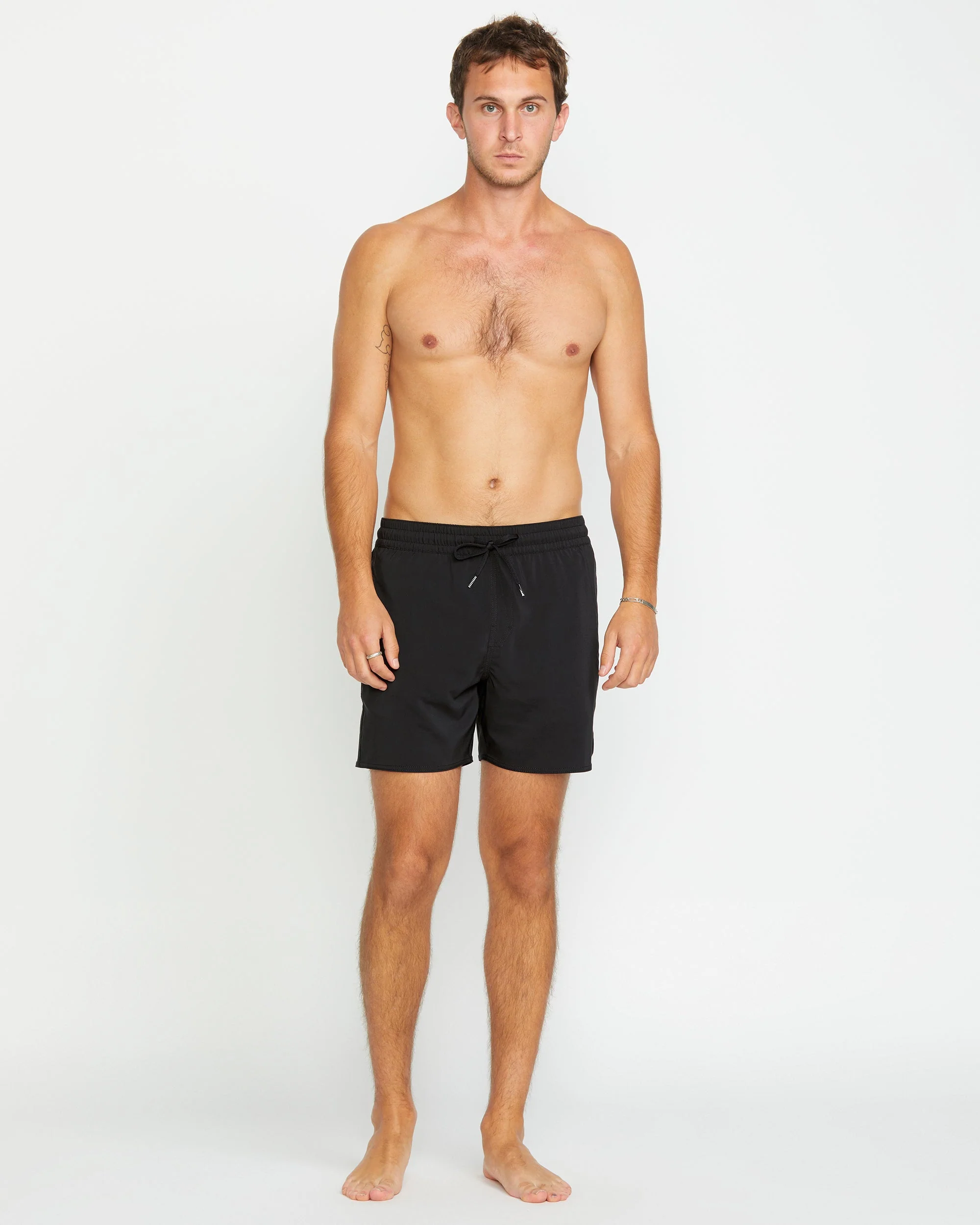 Lido Solid Trunk 16" Boardshorts - BLACK - Image 6