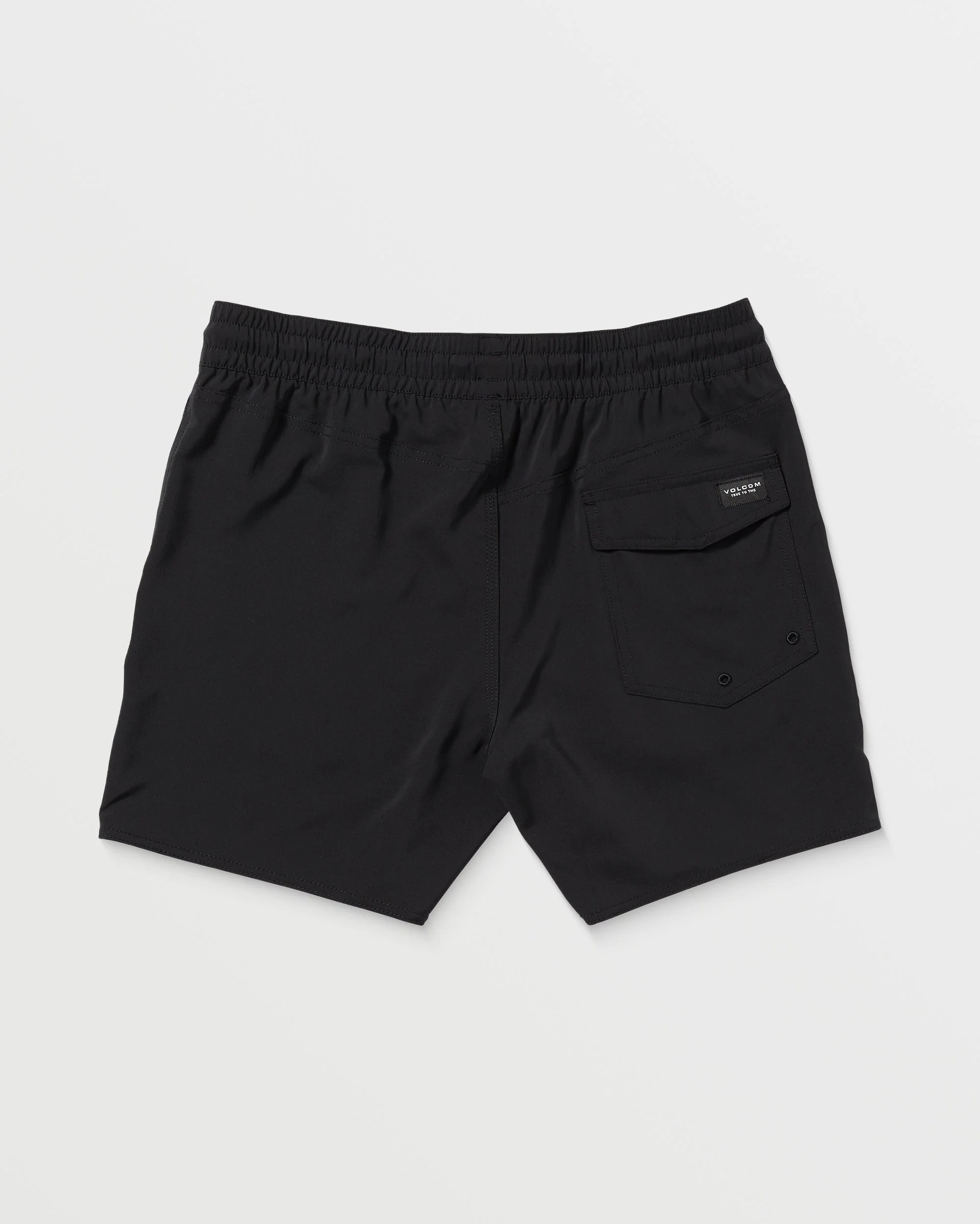 Lido Solid Trunk 16" Boardshorts - BLACK - Image 8