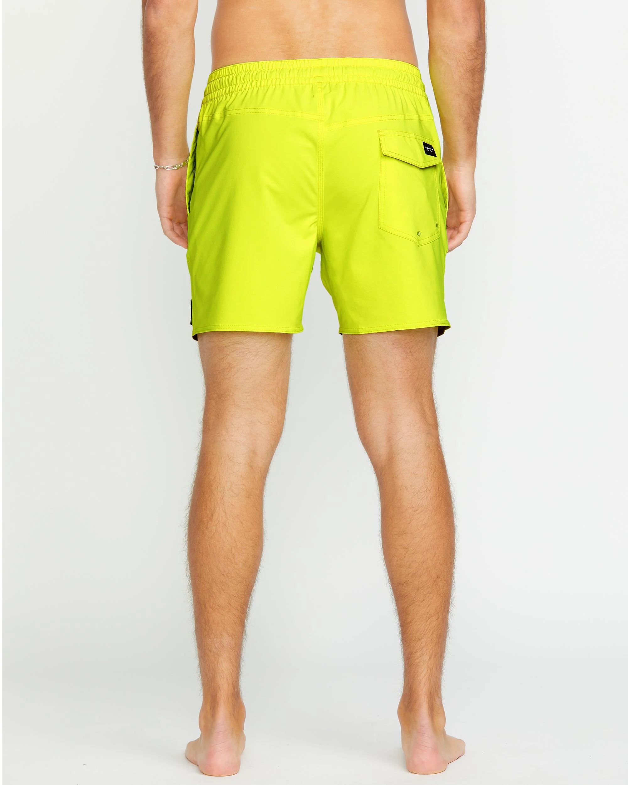Lido Solid Trunk 16" Boardshorts - TENNIS BALL - Image 2