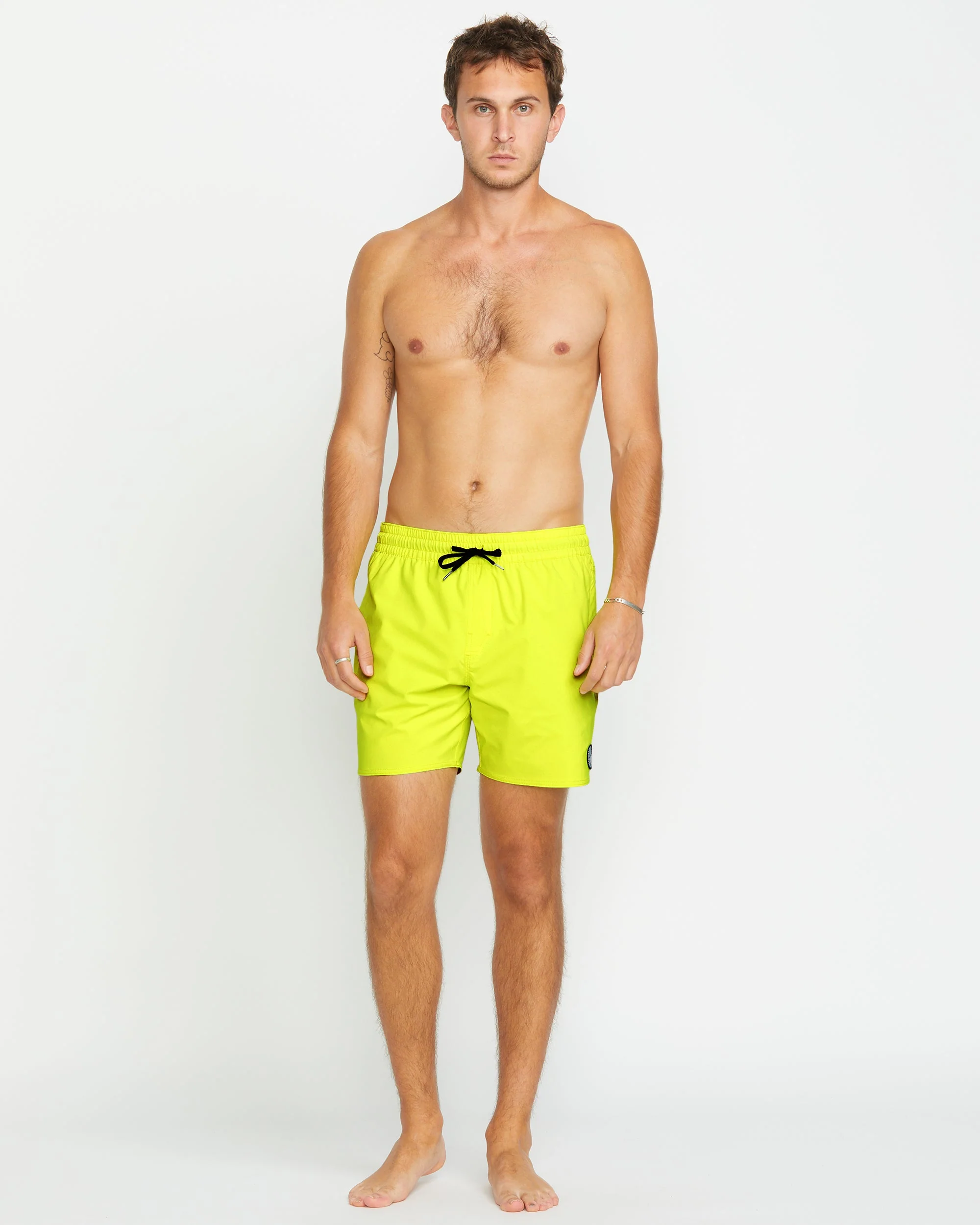 Lido Solid Trunk 16" Boardshorts - TENNIS BALL - Image 6